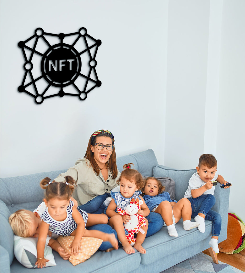 3D NFT Wood Wall Art: Modern Tech Decor