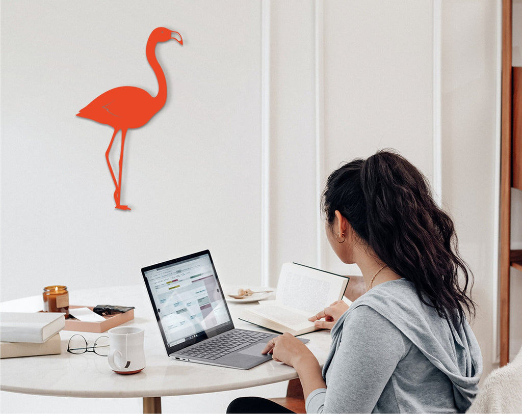 Geometric Flamingo Wall Art: 3D Shadow Decor