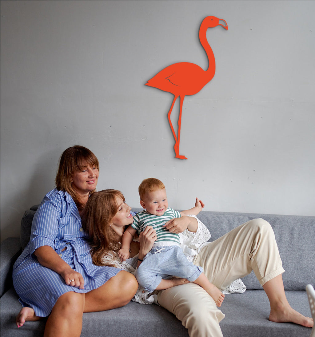 Geometric Flamingo Wall Art: 3D Shadow Decor