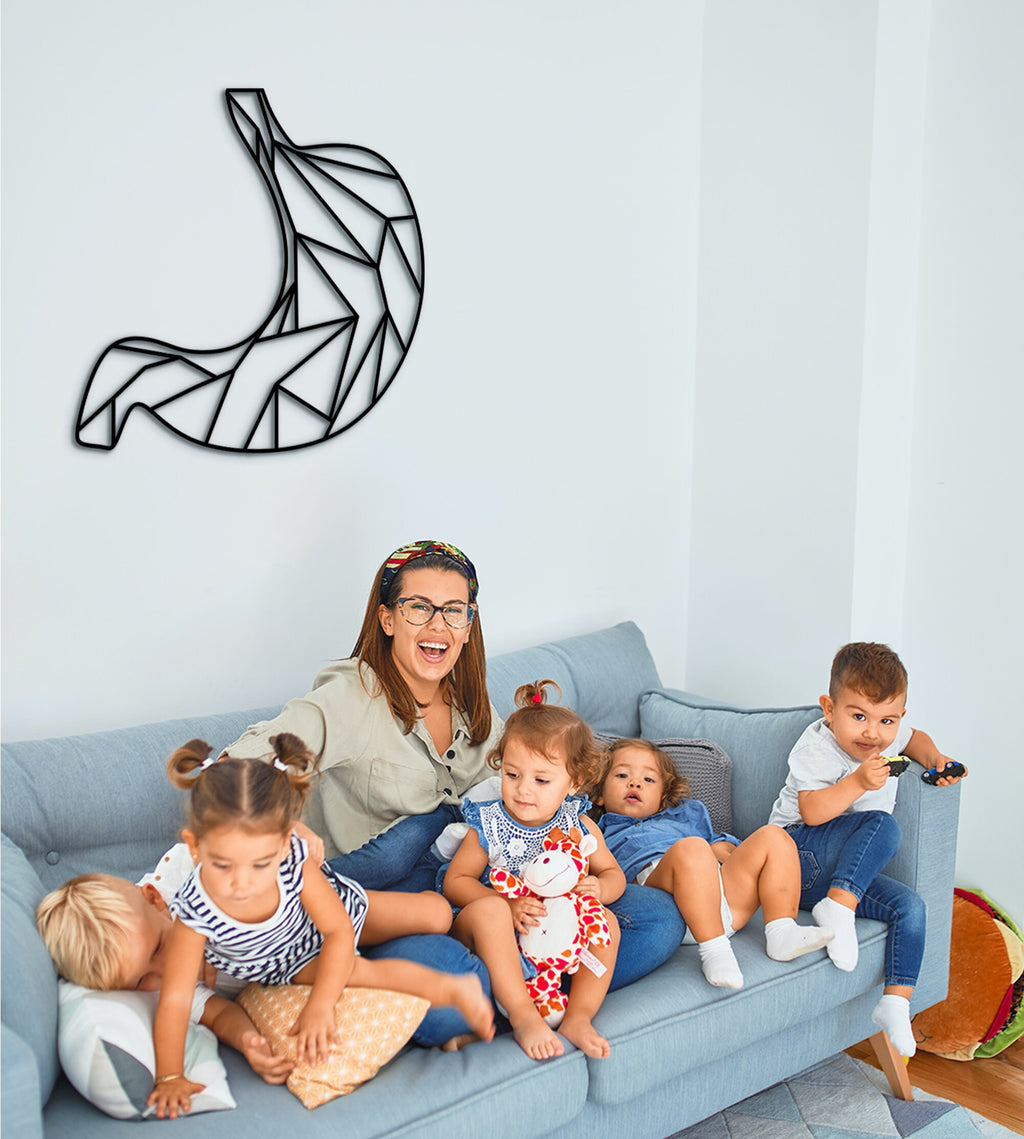 3D Stomach Anatomy Wood Wall Art: Medical Office Decor