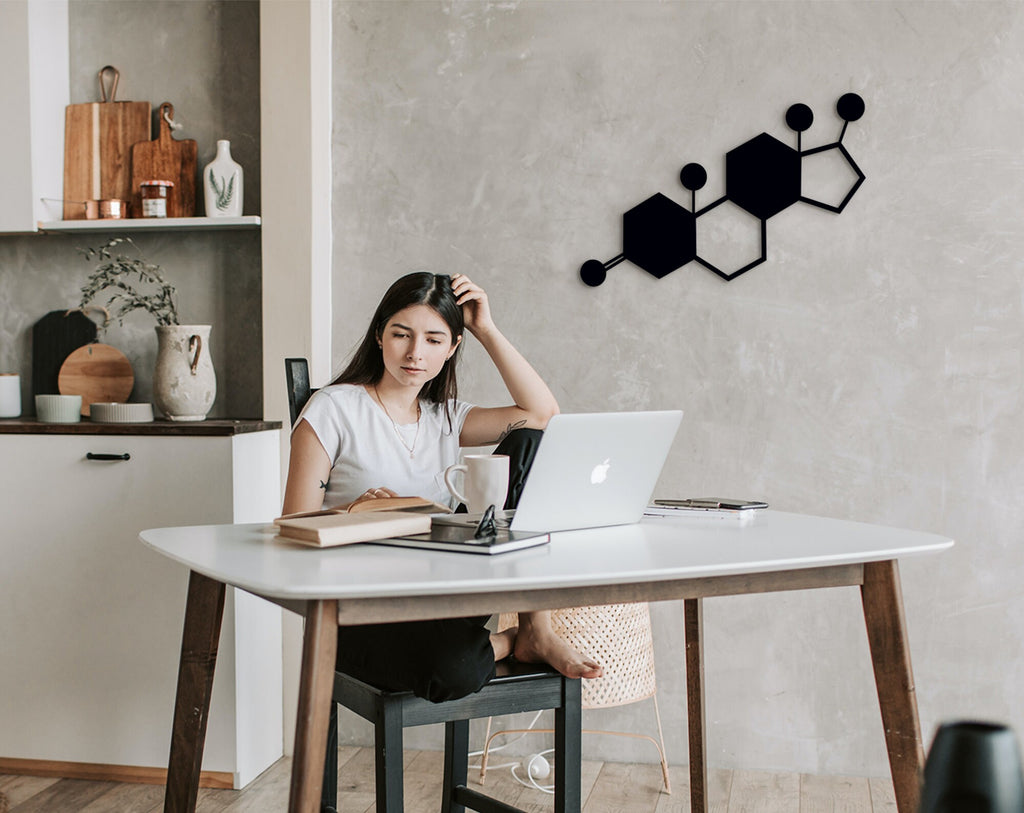 Testosterone Molecule Wood Wall Art: Science Gift