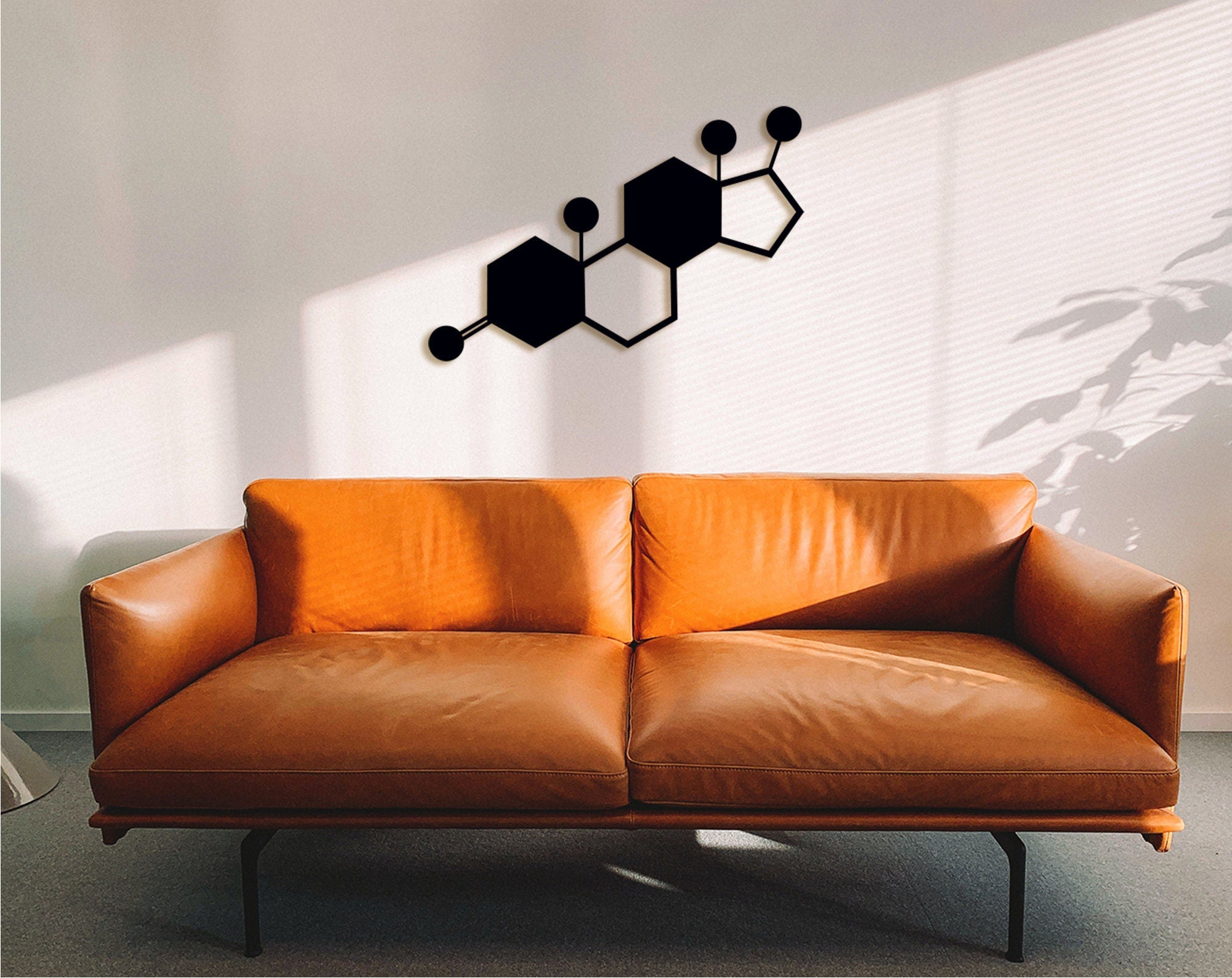 Testosterone Molecule Wood Wall Art: Science Gift