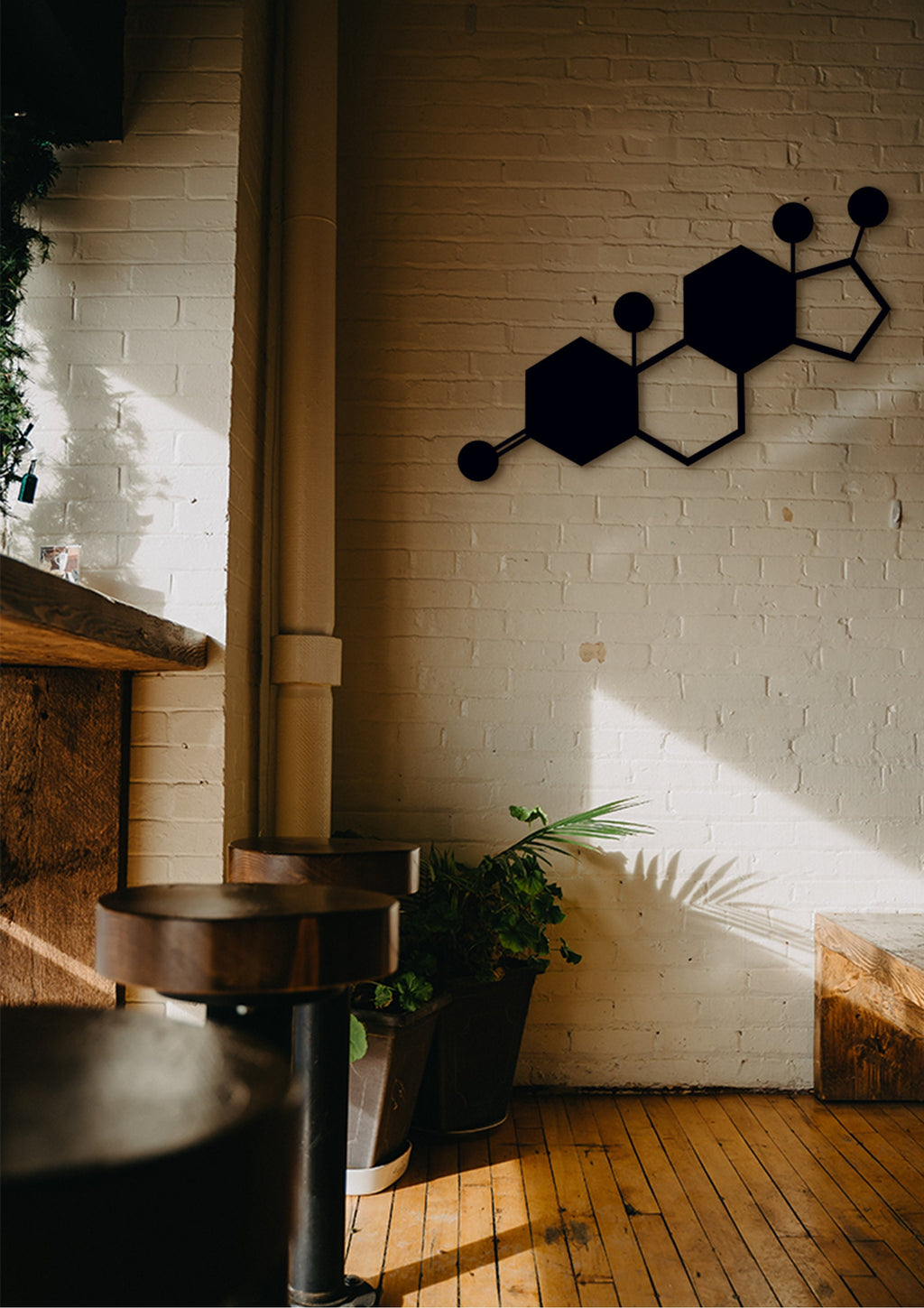 Testosterone Molecule Wood Wall Art: Science Gift
