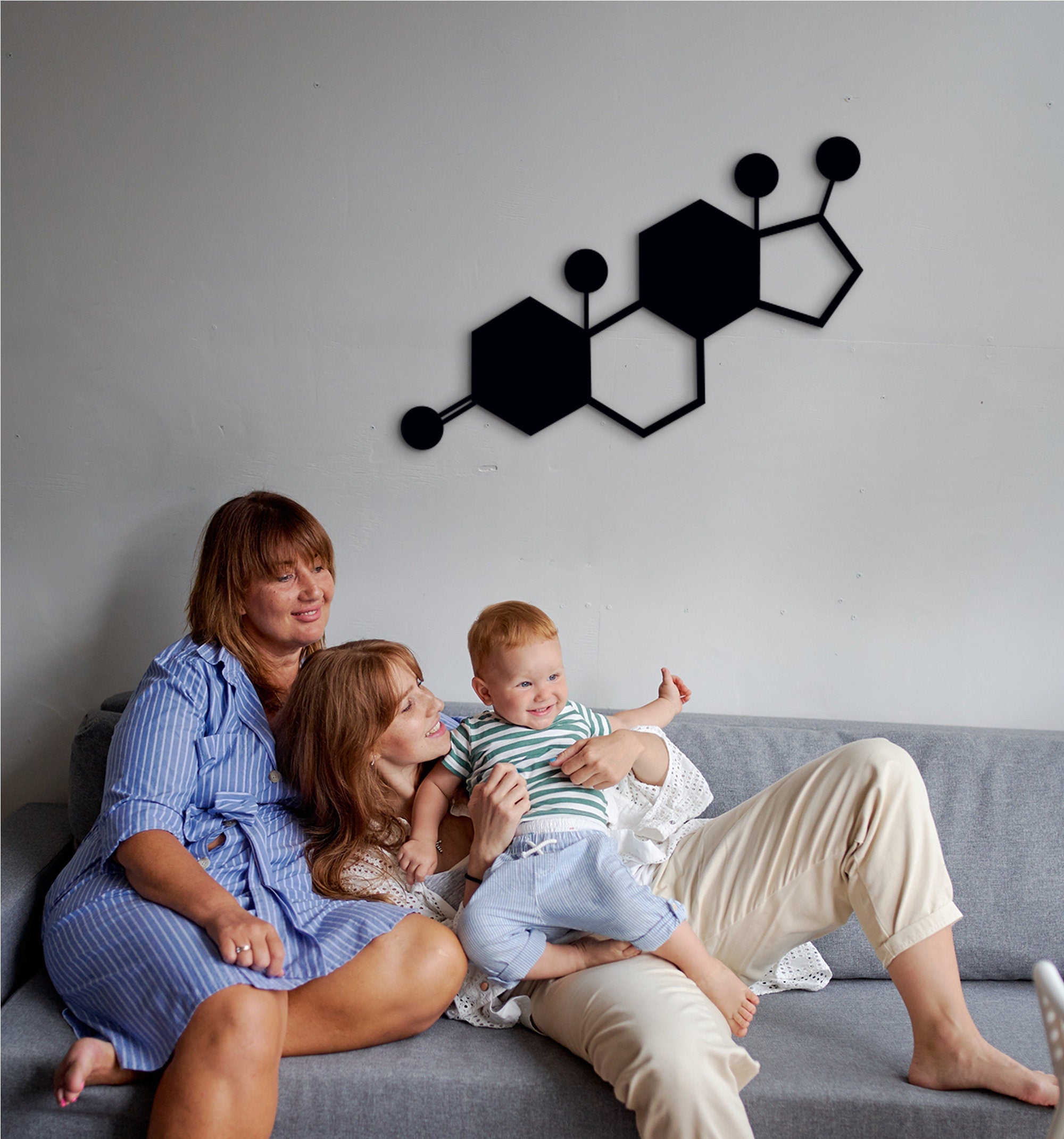 Testosterone Molecule Wood Wall Art: Science Gift
