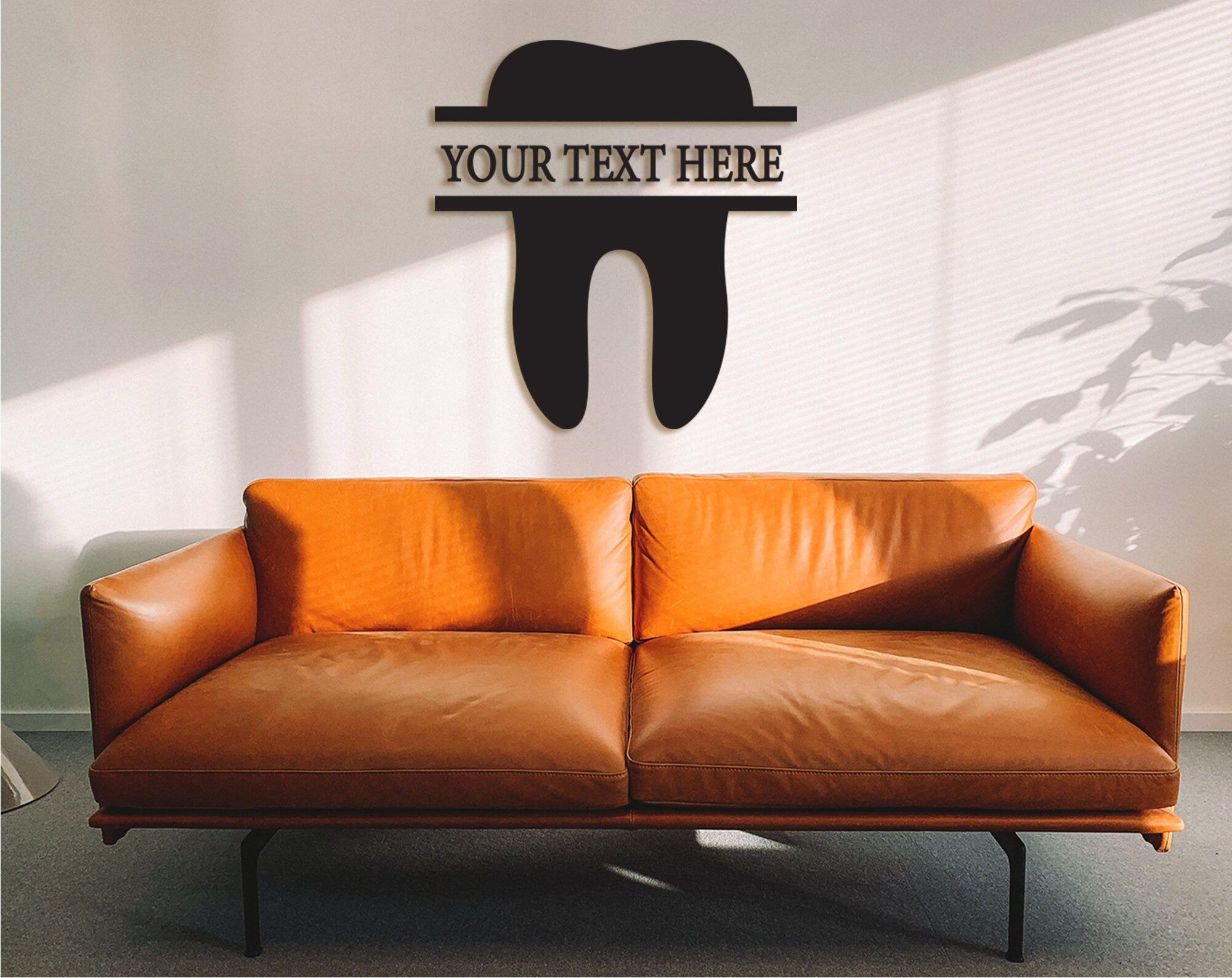 Personalized Dentist Office Sign: Laser Cut Wood Tooth Decor