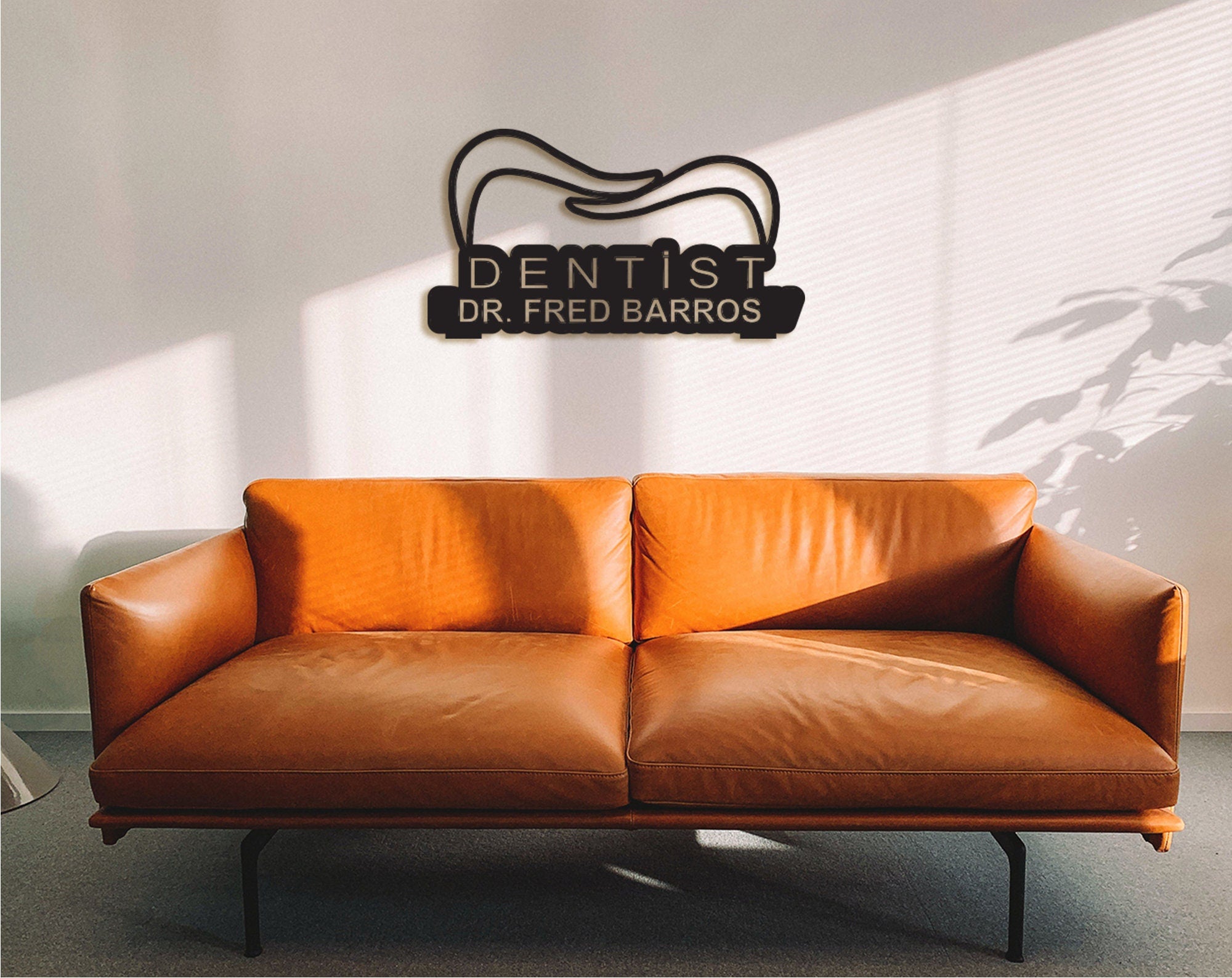 Personalized Dentist Sign, Medical Symbol, Laser Cut Wood