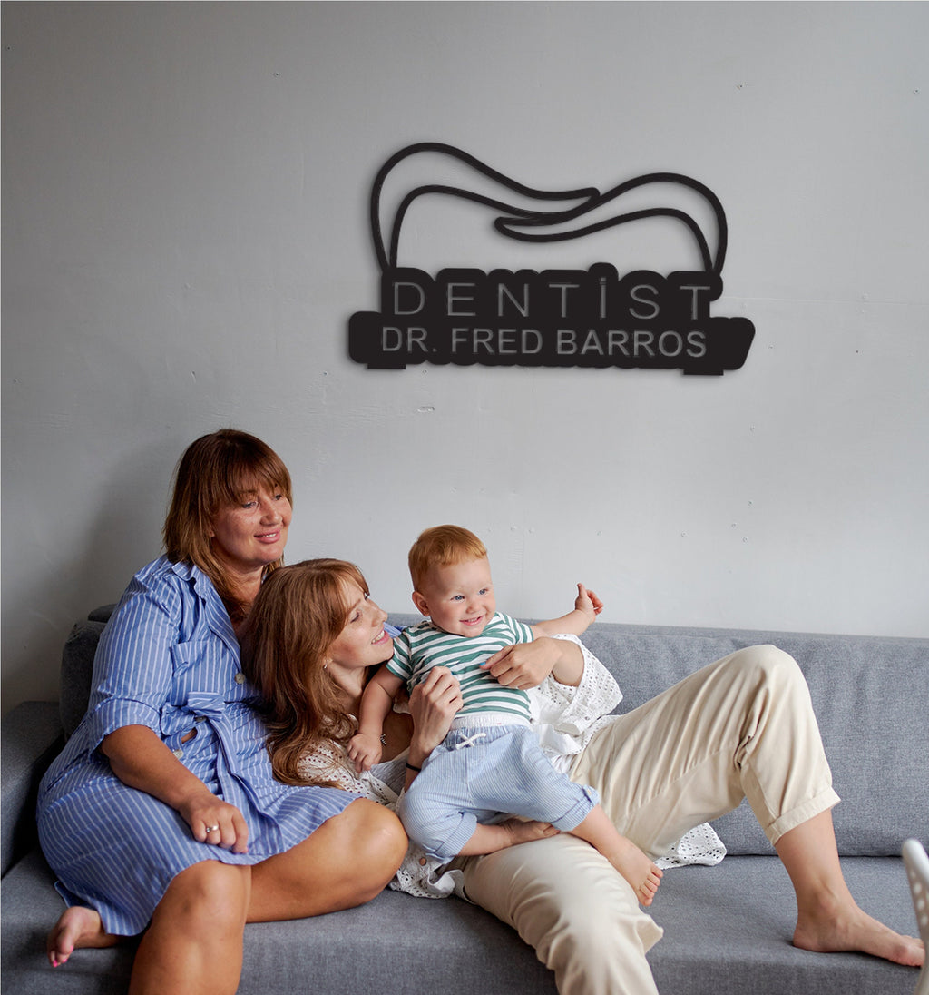 Personalized Dentist Sign, Medical Symbol, Laser Cut Wood