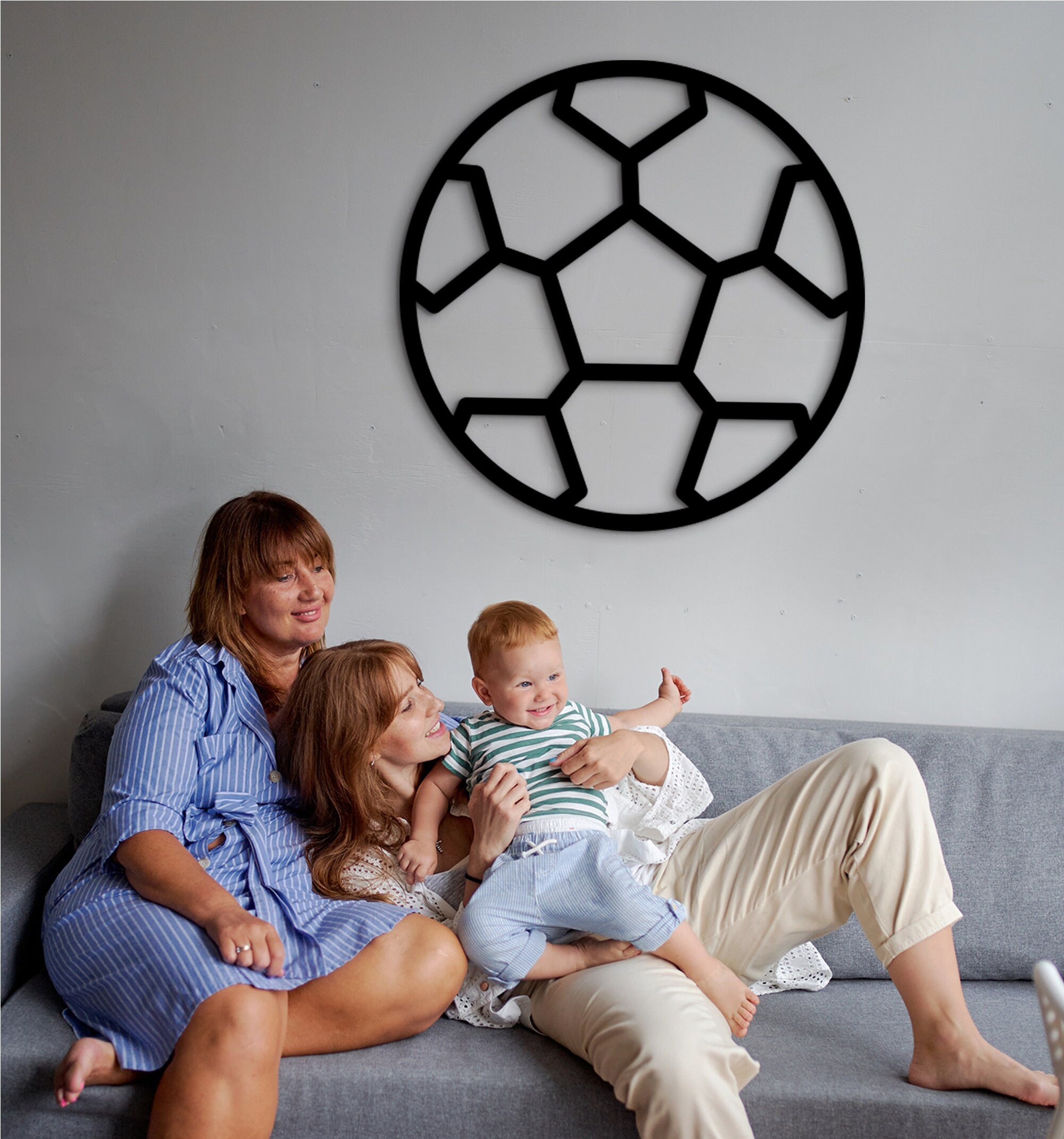 Football Player Wood Wall Art: 3D Shadow Decor
