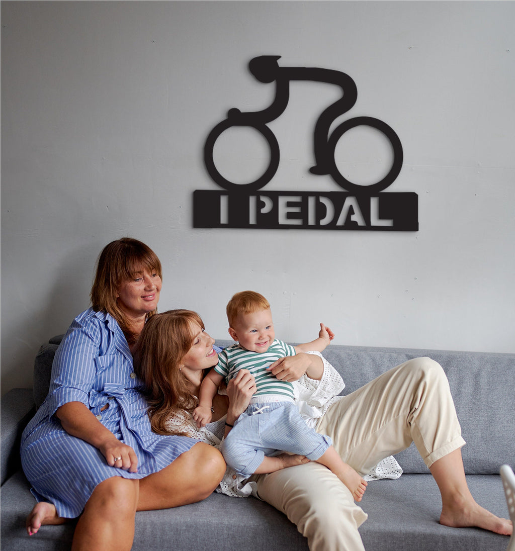 Wood Bicyclist Wall Art, Sport Motivation Decor
