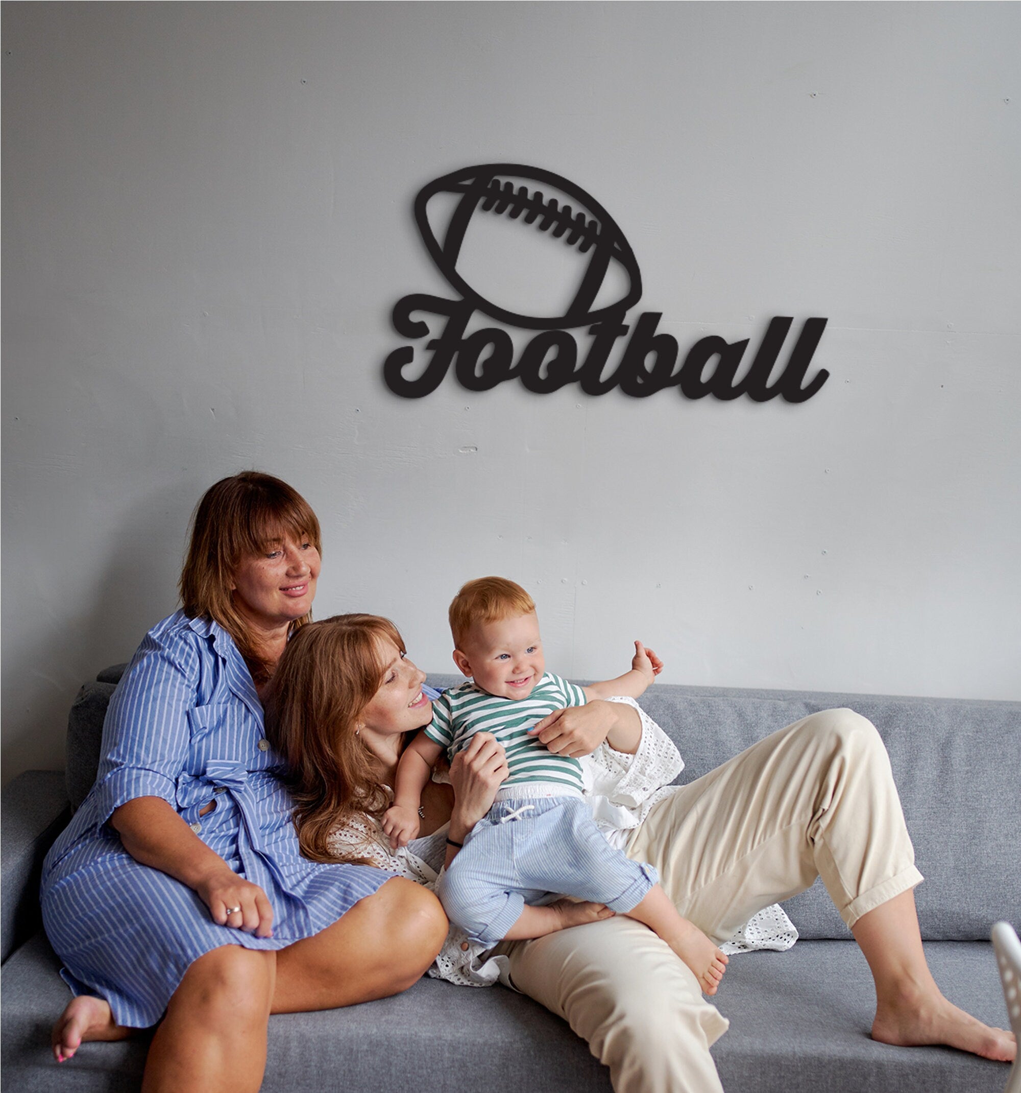 Football Wood Wall Decor: Sports Bedroom Art