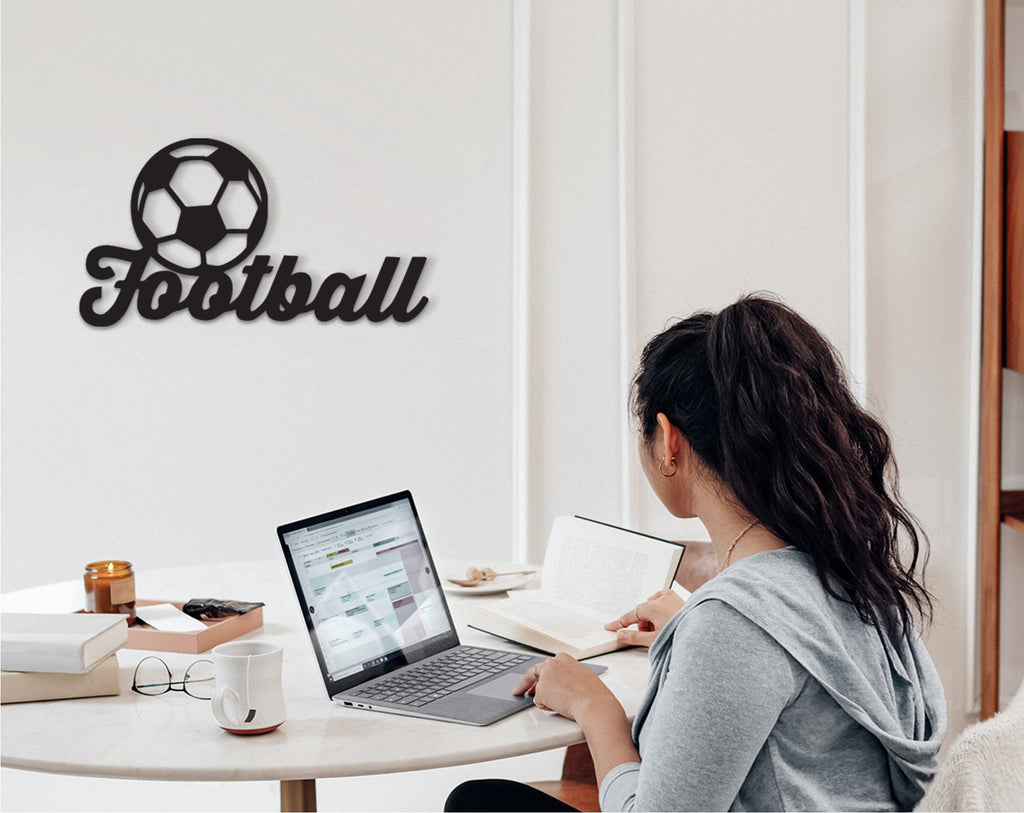 Football Wooden Wall Decor: Boys Room Sports Art