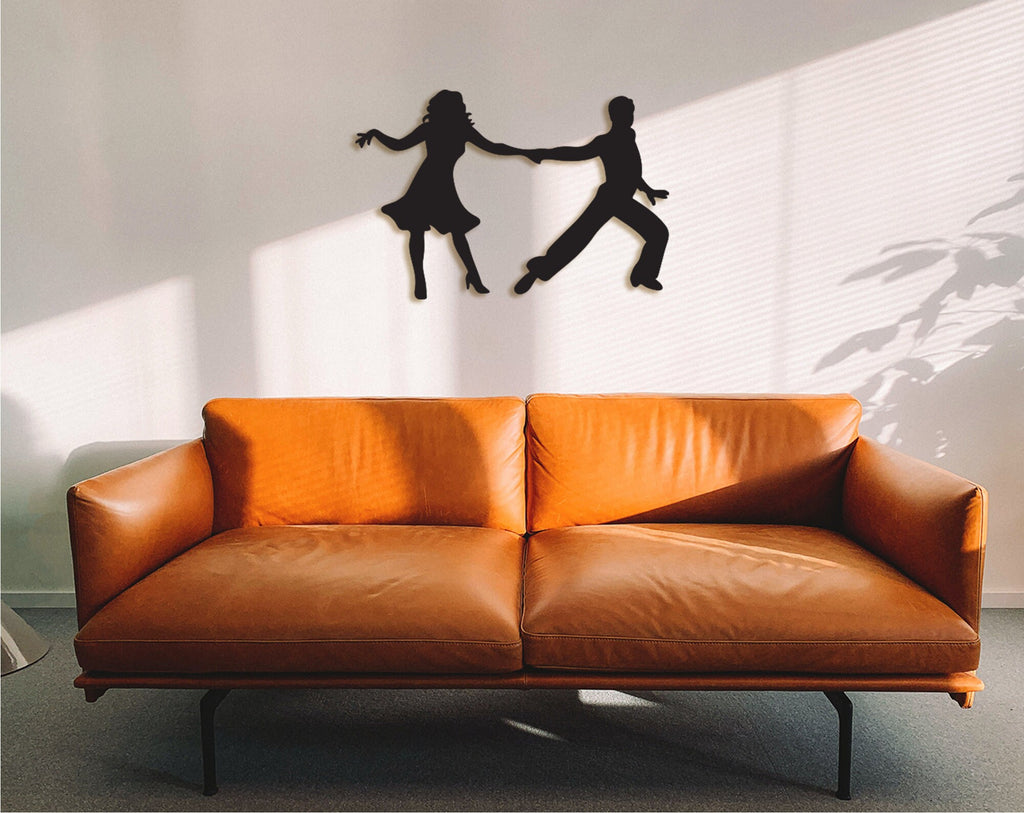Tango Dance Wood Wall Art: Geometric Home Decor Gift