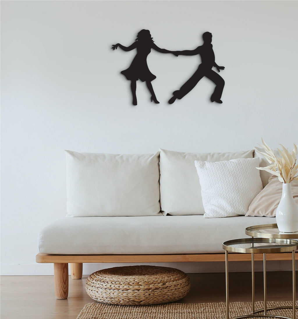 Tango Dance Wood Wall Art: Geometric Home Decor Gift