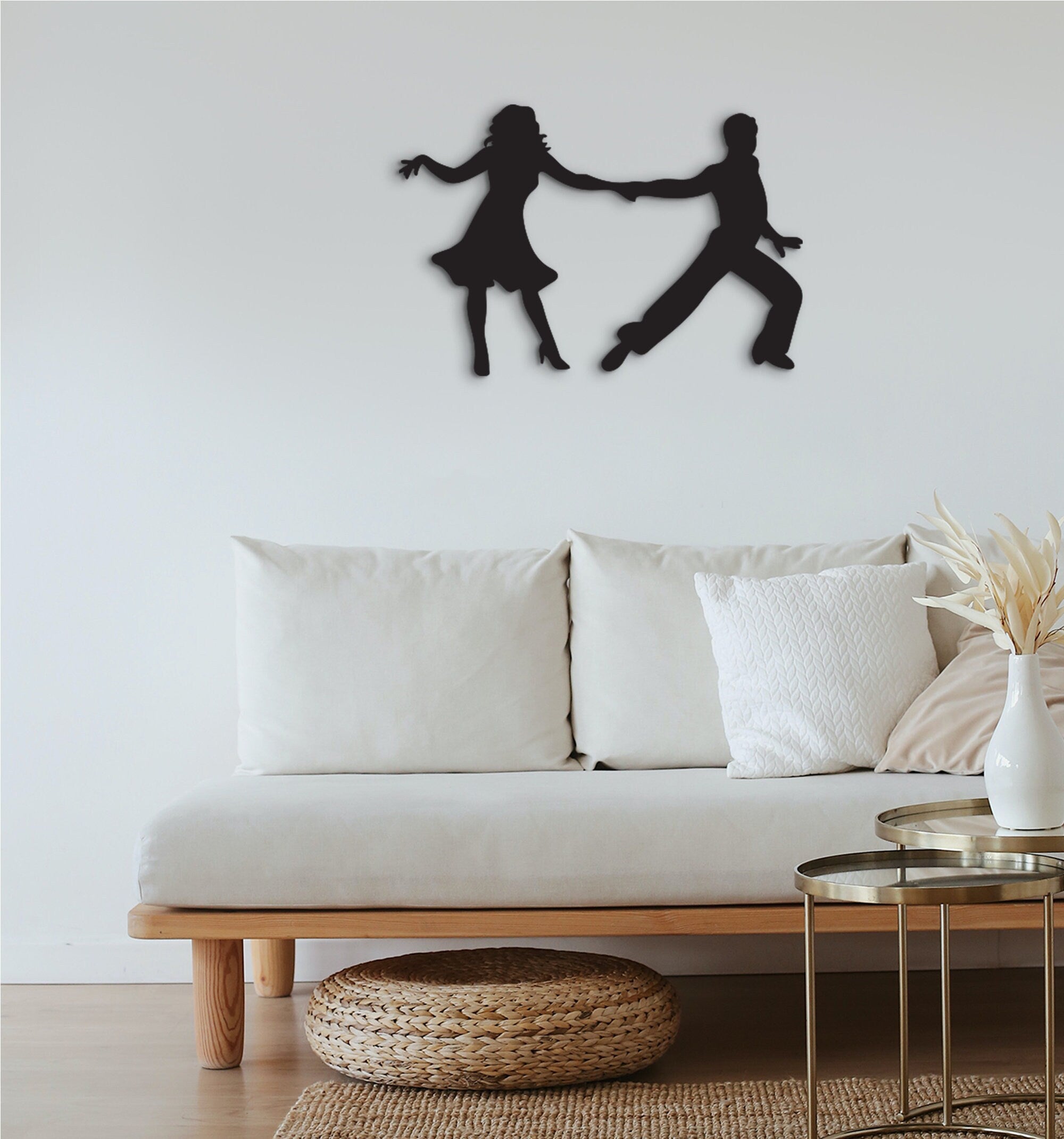 Tango Dance Wood Wall Art: Geometric Home Decor Gift
