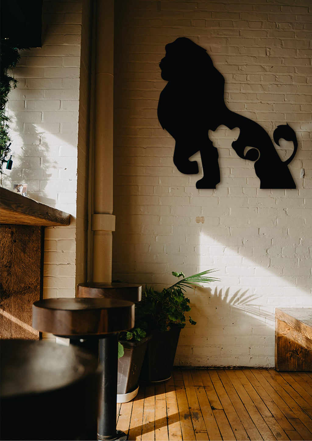 Lion King Wood Wall Decor: 3D Shadow Art, Kids Room