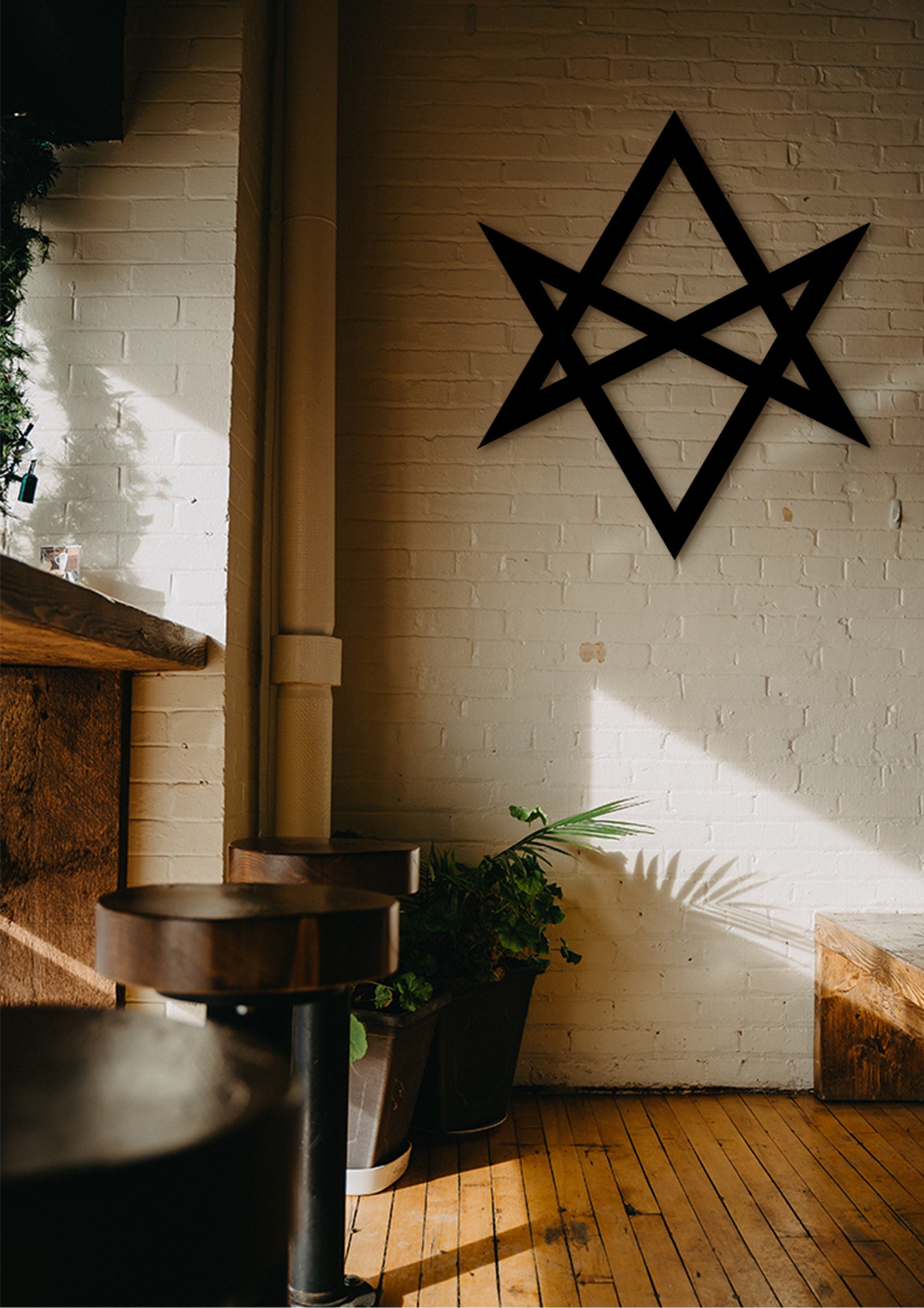 Unicursal Hexagram Wooden Wall Decor: Yu-Gi-Oh Seal of Orichalcos