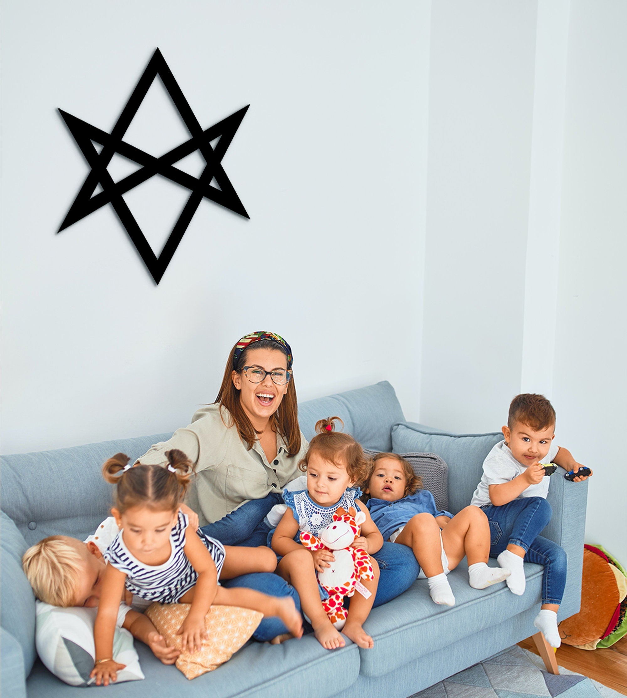 Unicursal Hexagram Wooden Wall Decor: Yu-Gi-Oh Seal of Orichalcos