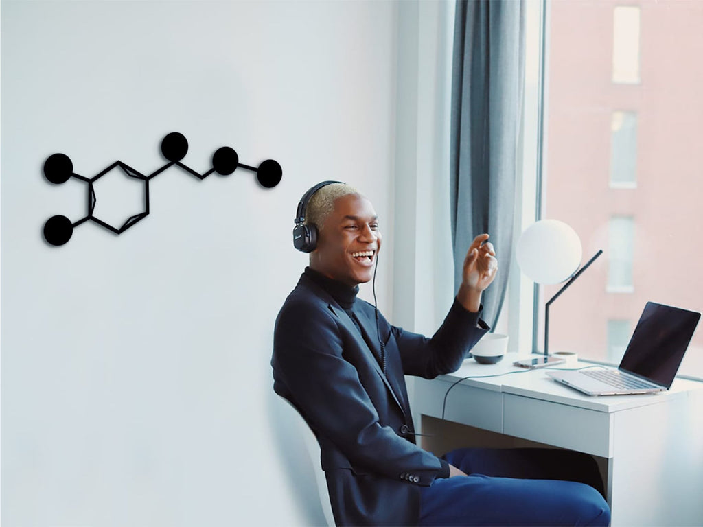 Adrenaline Molecule Wooden Wall Art: Science Chemistry Gift