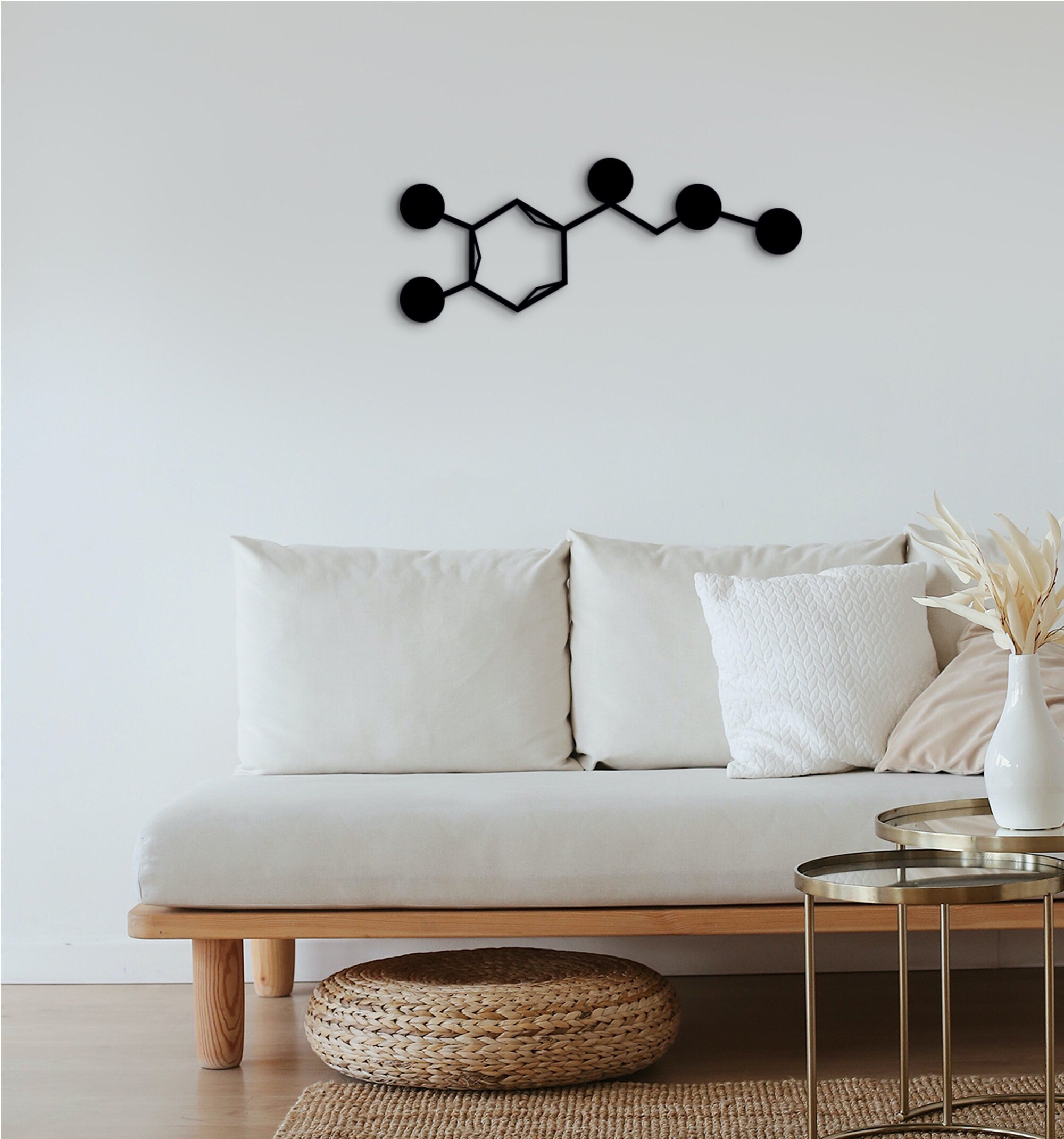 Adrenaline Molecule Wooden Wall Art: Science Chemistry Gift