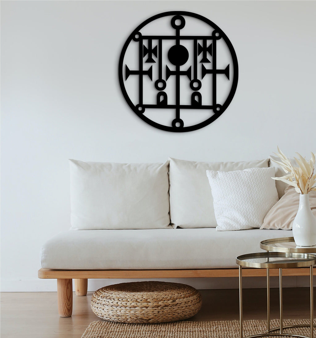 Duke Alloces Sigil Wood Wall Art: Egyptian Decor