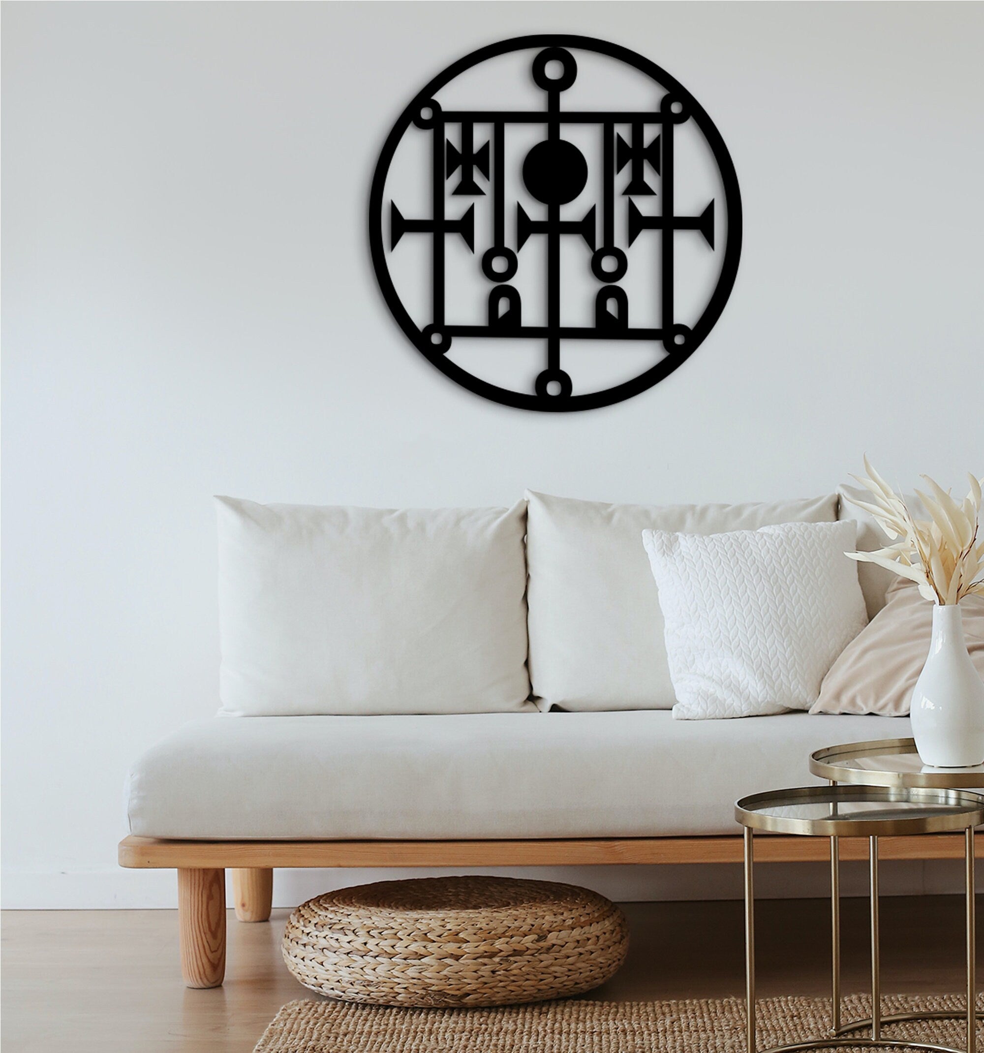 Duke Alloces Sigil Wood Wall Art: Egyptian Decor