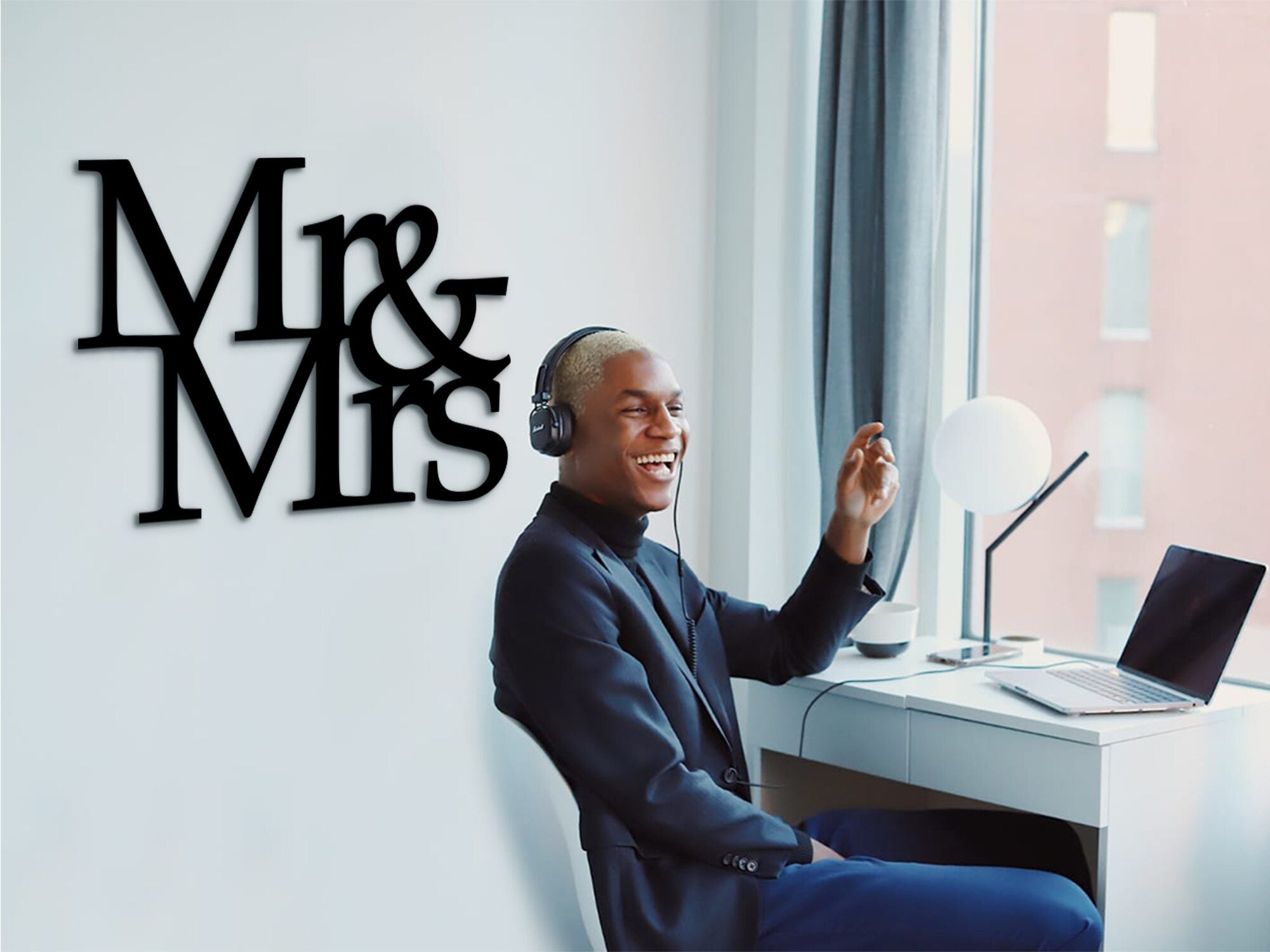 Custom Mr and Mrs Wooden Wedding Sign: Last Name Decor