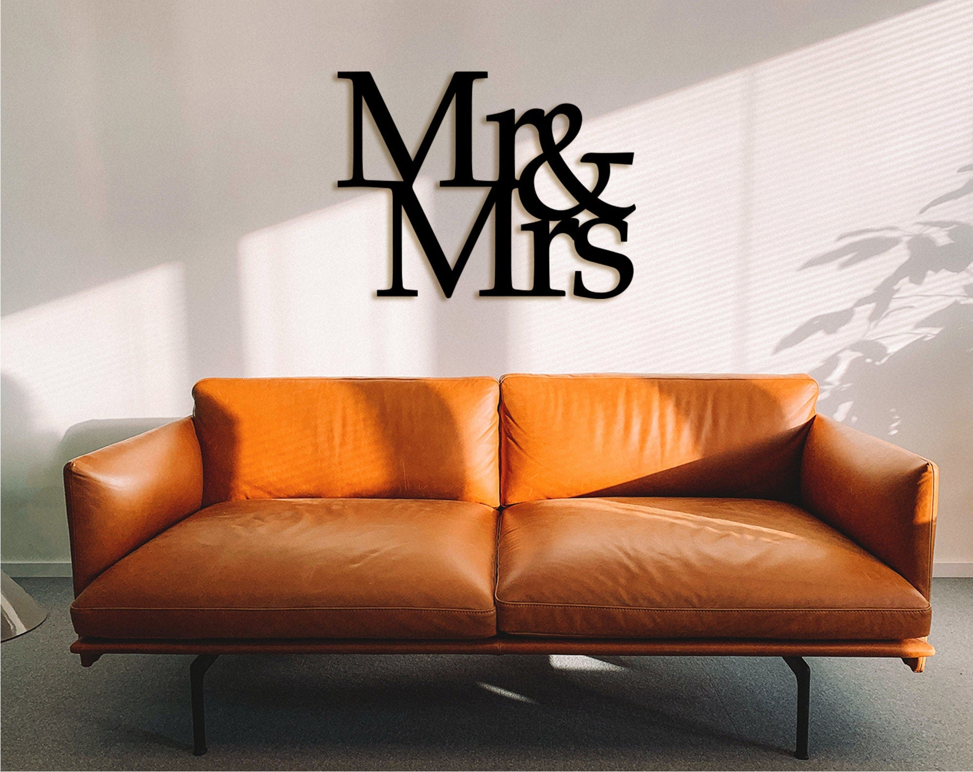 Custom Mr and Mrs Wooden Wedding Sign: Last Name Decor