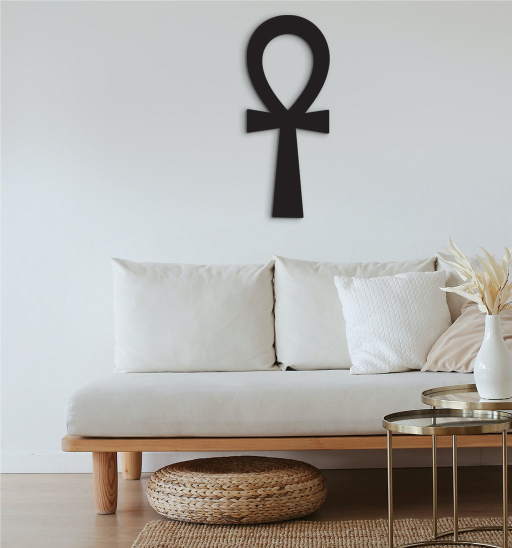 Ankh Wall Decor: Egyptian Wood Art, Archeology Gift