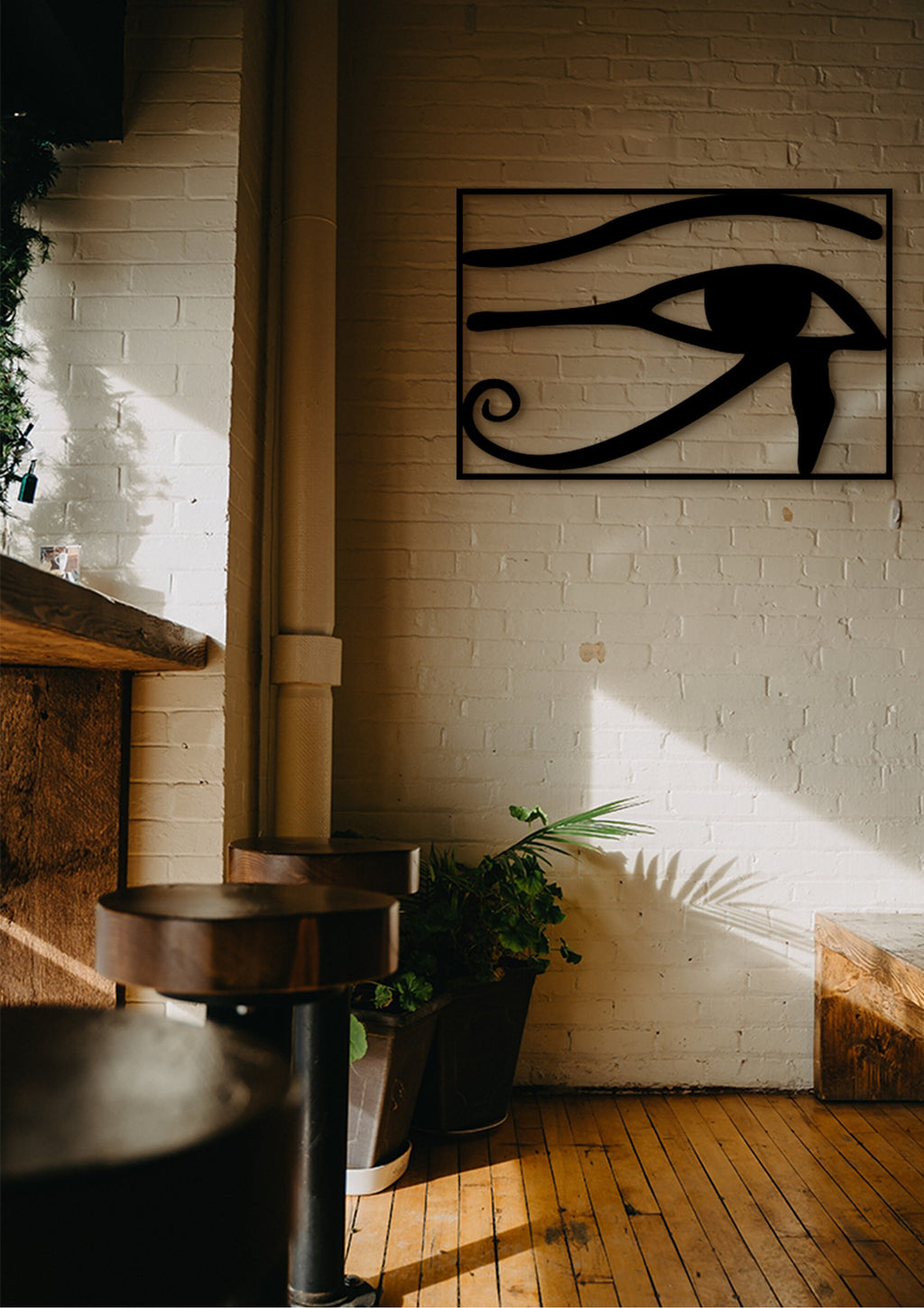 Wood Eye of Horus Wall Decor: Egyptian Symbol Art