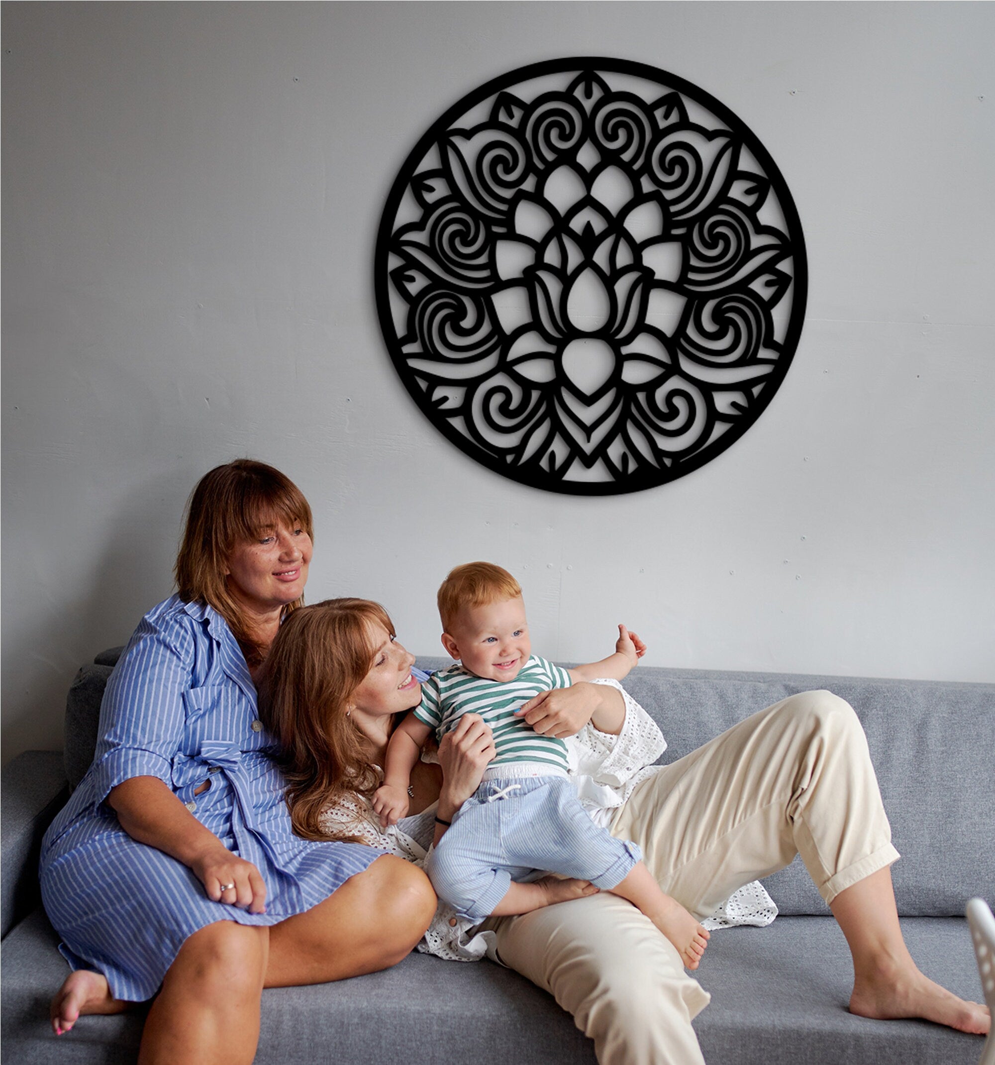 Celtic Wood Wall Art: Mandala Decor, Gift for Mom