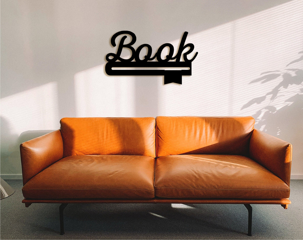 Book Sign Wall Decor: Laser Cut Wood Art