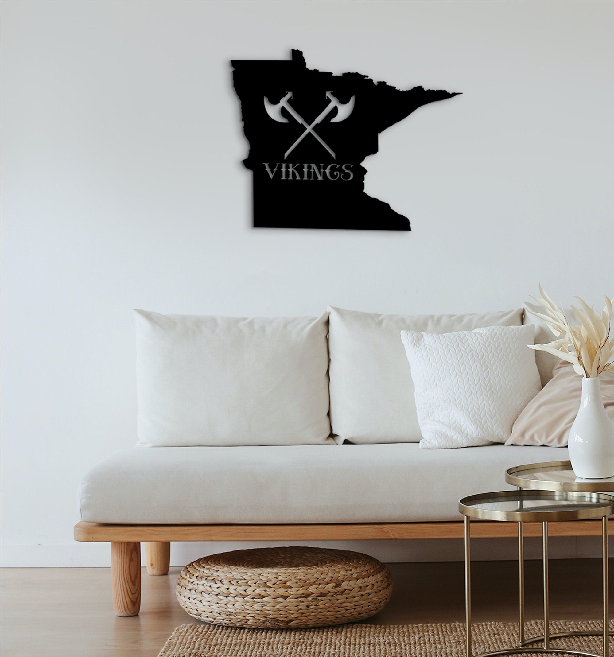 Vikings Map Wood Wall Art: Norse Decor