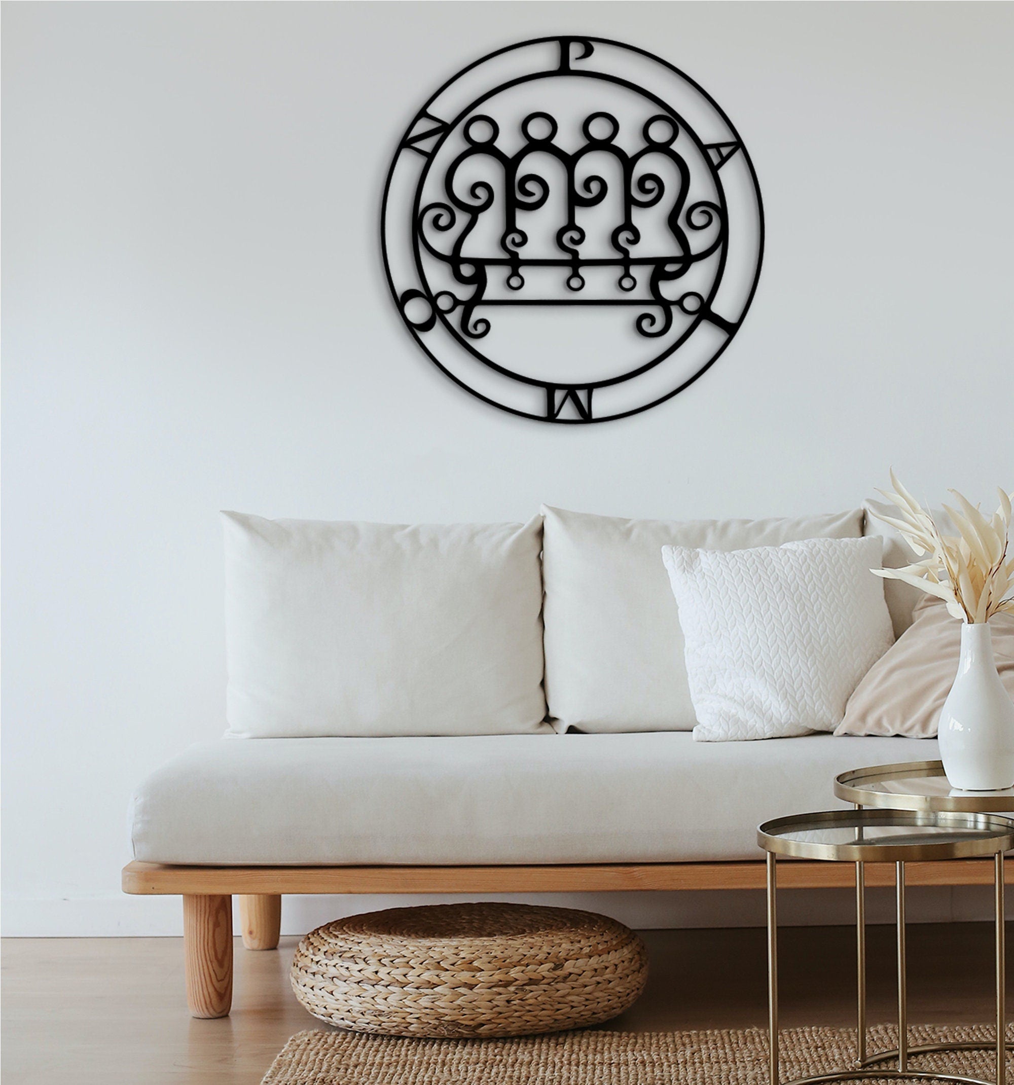 King Paimon Sigil Wood Wall Art: Elegant Office Decor