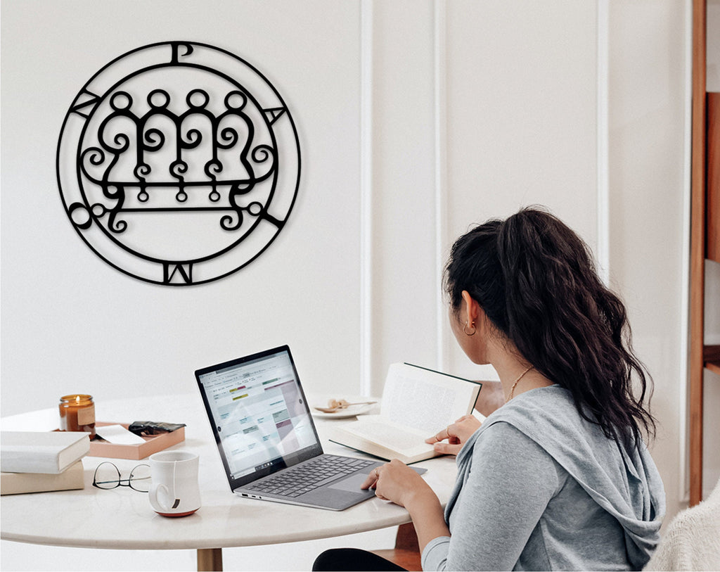 King Paimon Sigil Wood Wall Art: Elegant Office Decor
