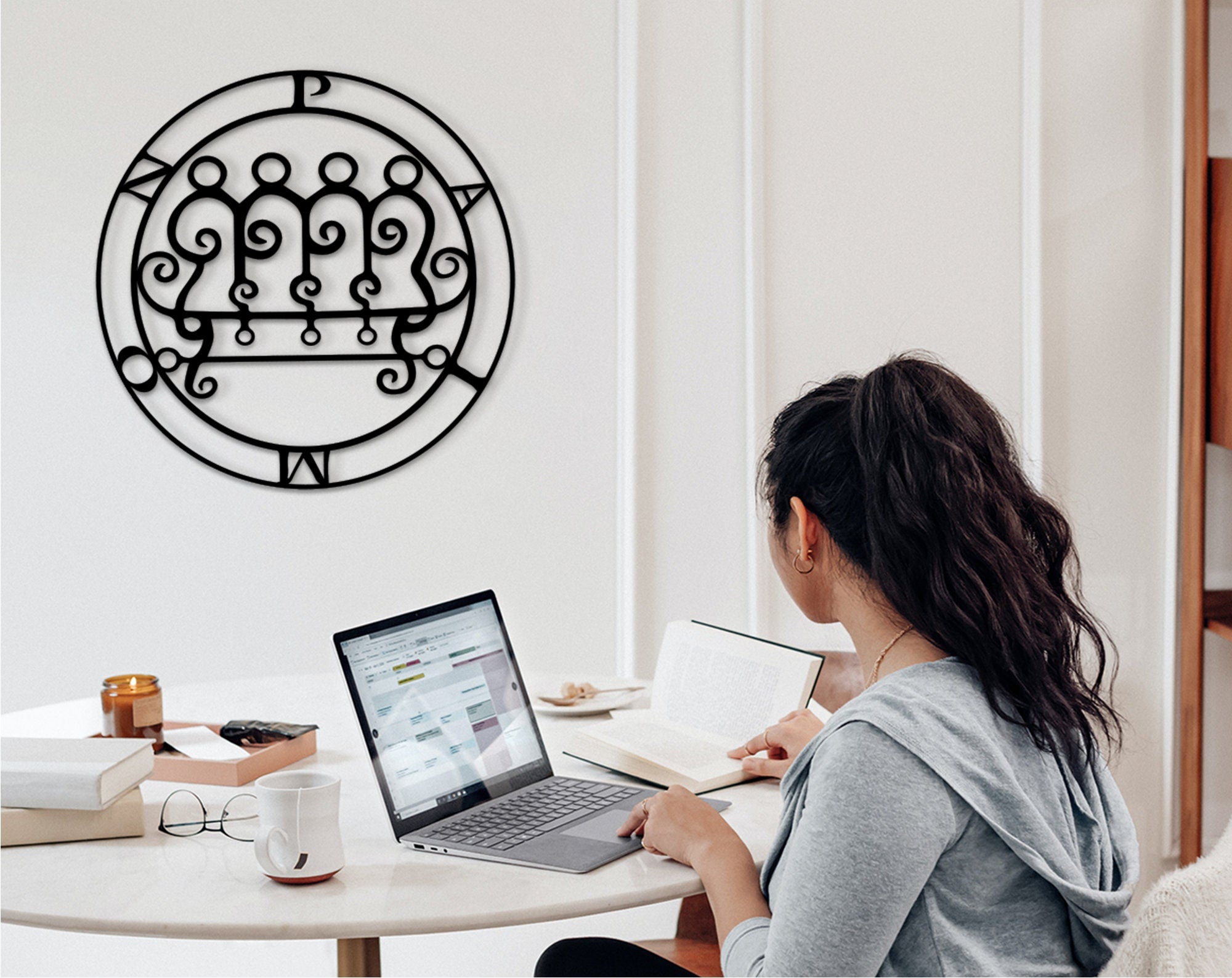 King Paimon Sigil Wood Wall Art: Elegant Office Decor