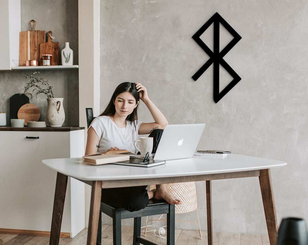 Norse Peace Symbol Wood Wall Art: Viking Decor
