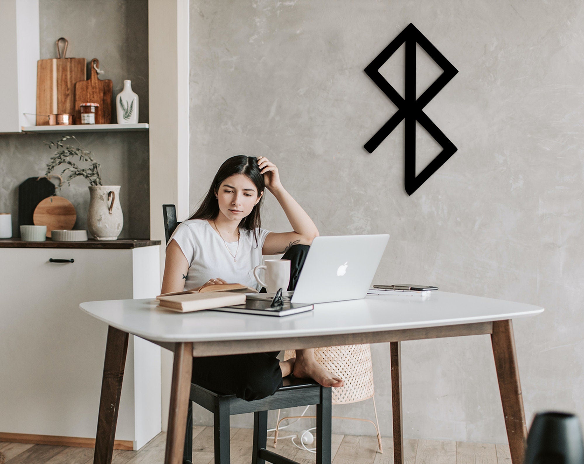 Norse Peace Symbol Wood Wall Art: Viking Decor