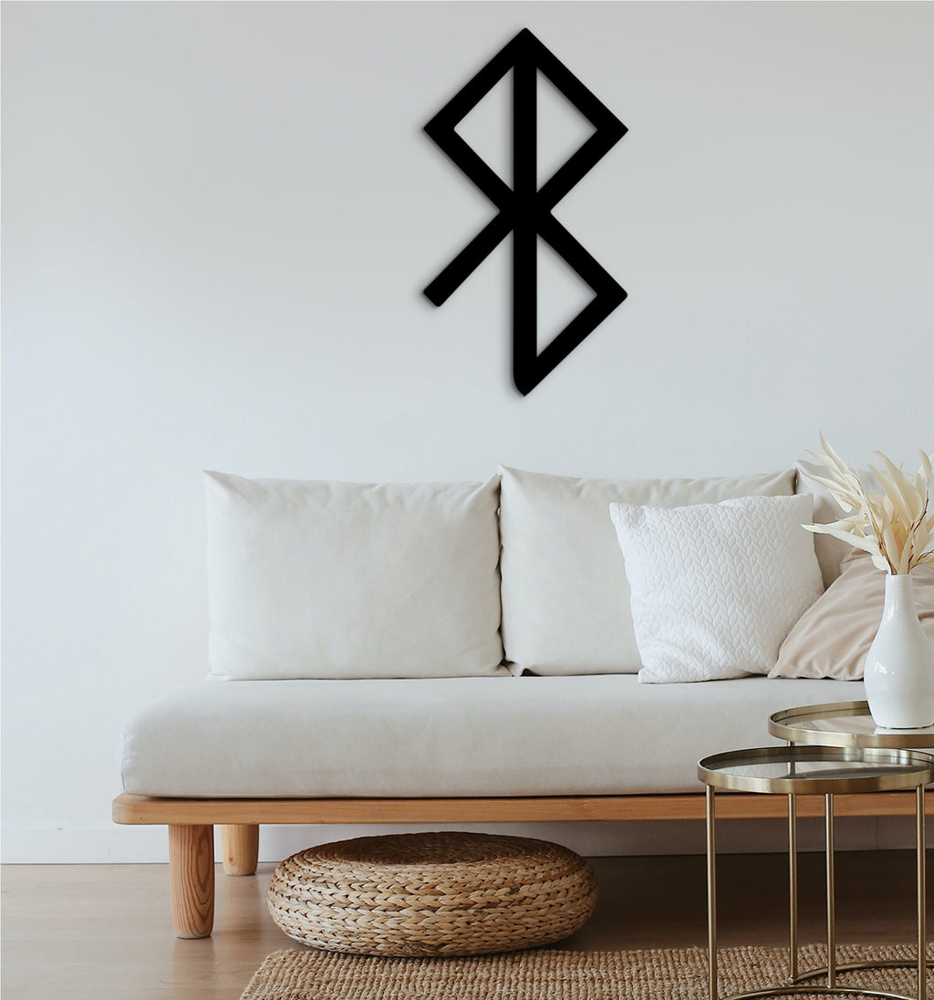 Norse Peace Symbol Wood Wall Art: Viking Decor