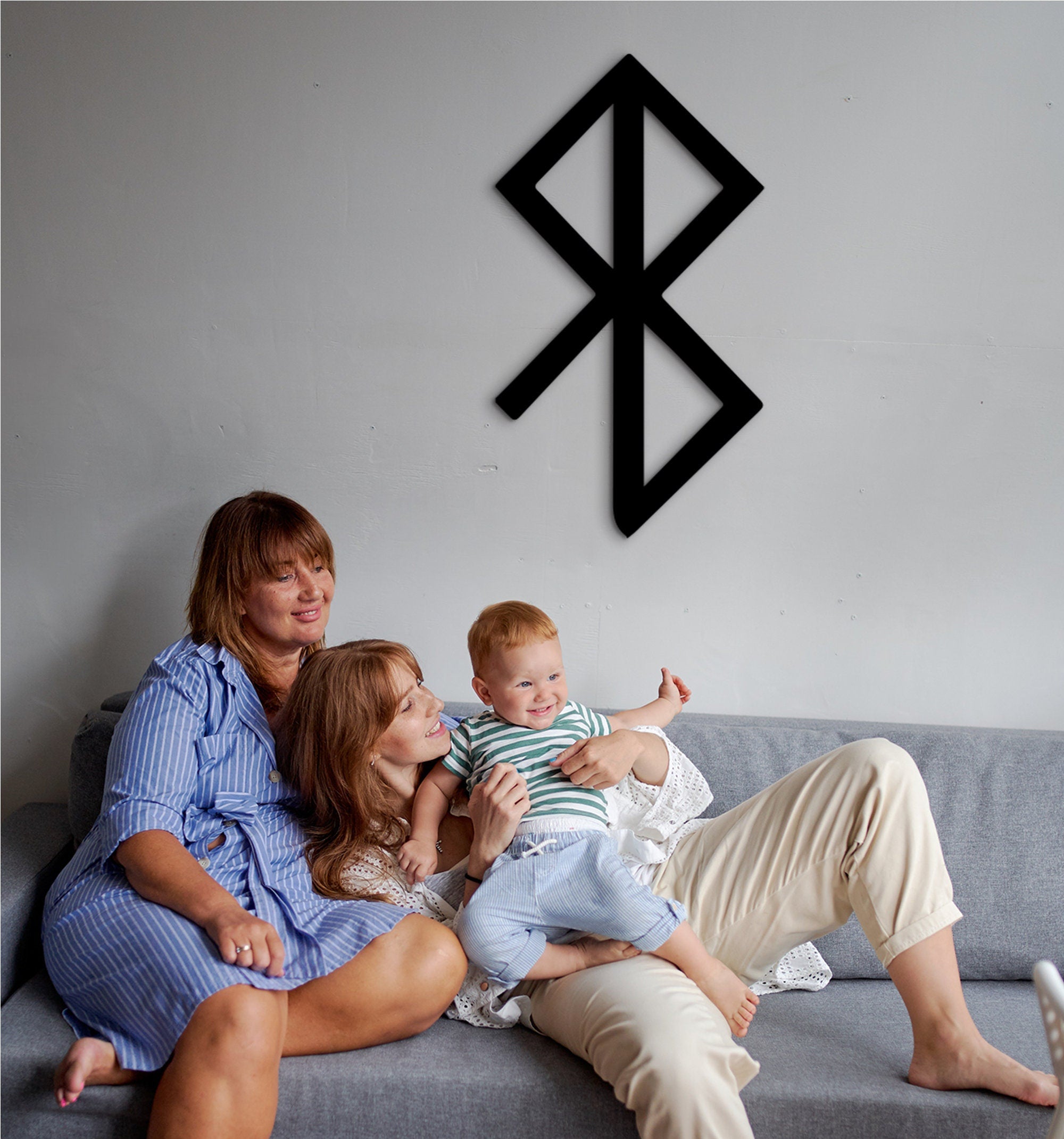 Norse Peace Symbol Wood Wall Art: Viking Decor