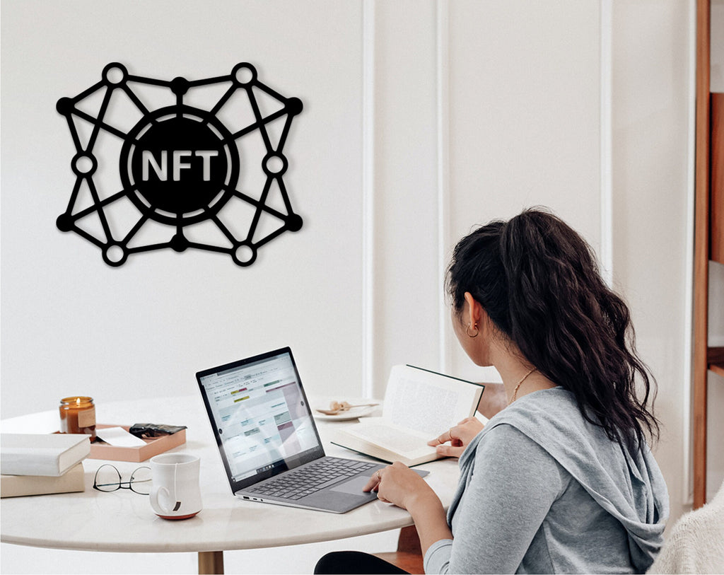 3D NFT Wood Wall Art: Modern Tech Decor