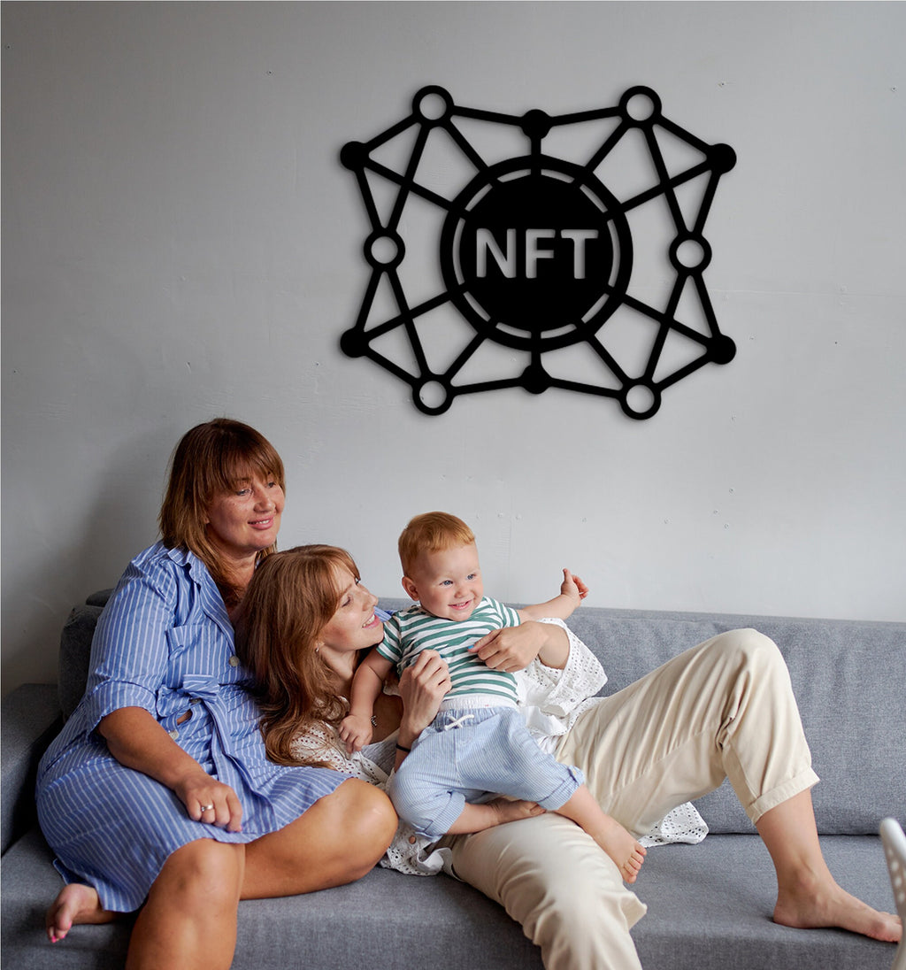 3D NFT Wood Wall Art: Modern Tech Decor