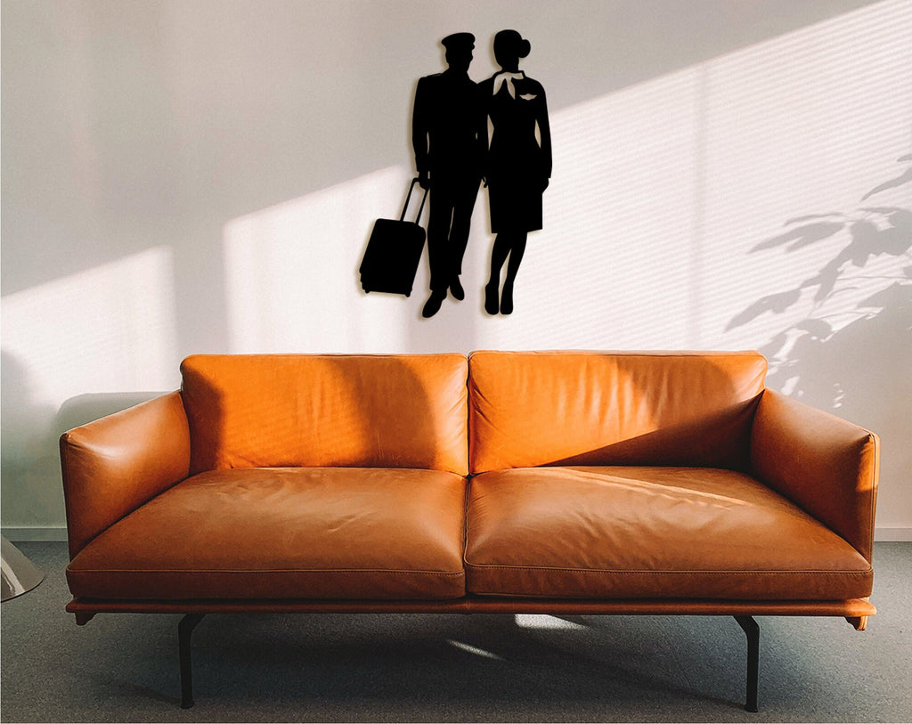 Stewardess Wood Wall Art: Flight Attendant Gift, Home Decor