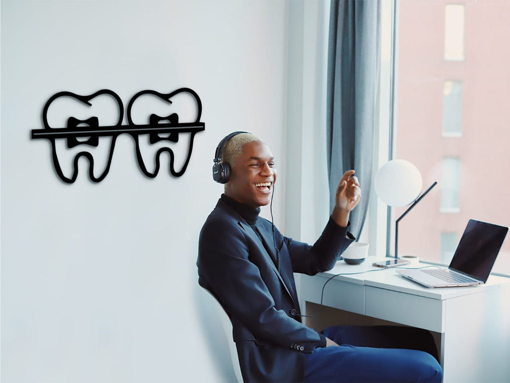 Laser Cut Tooth Decor: Dental Office Wood Wall Art