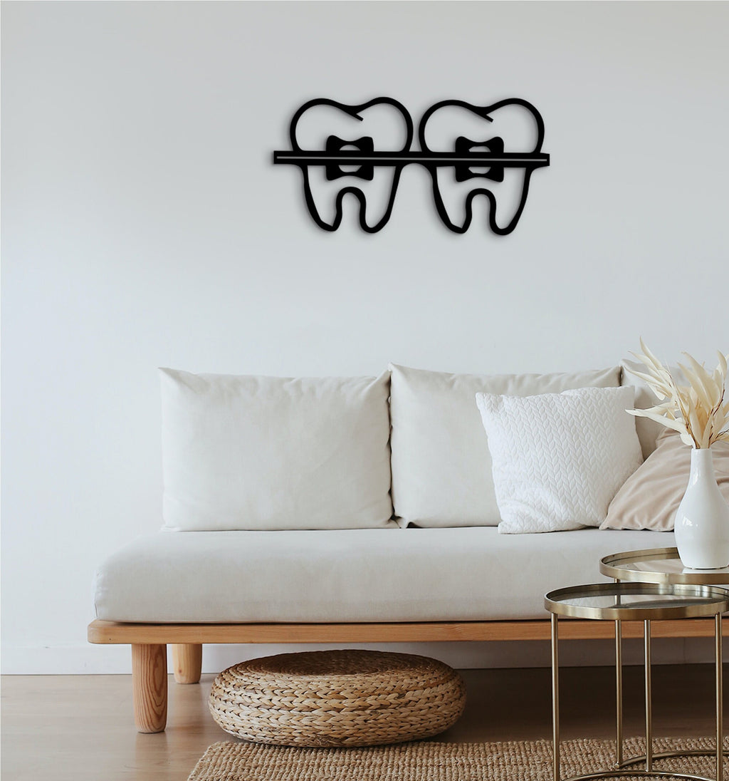 Laser Cut Tooth Decor: Dental Office Wood Wall Art