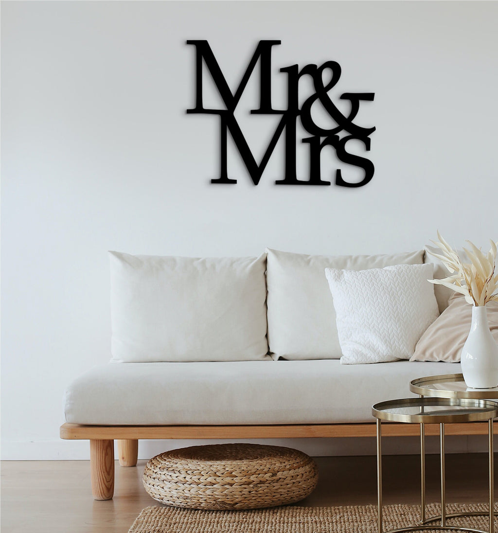 Custom Mr and Mrs Wooden Wedding Sign: Last Name Decor