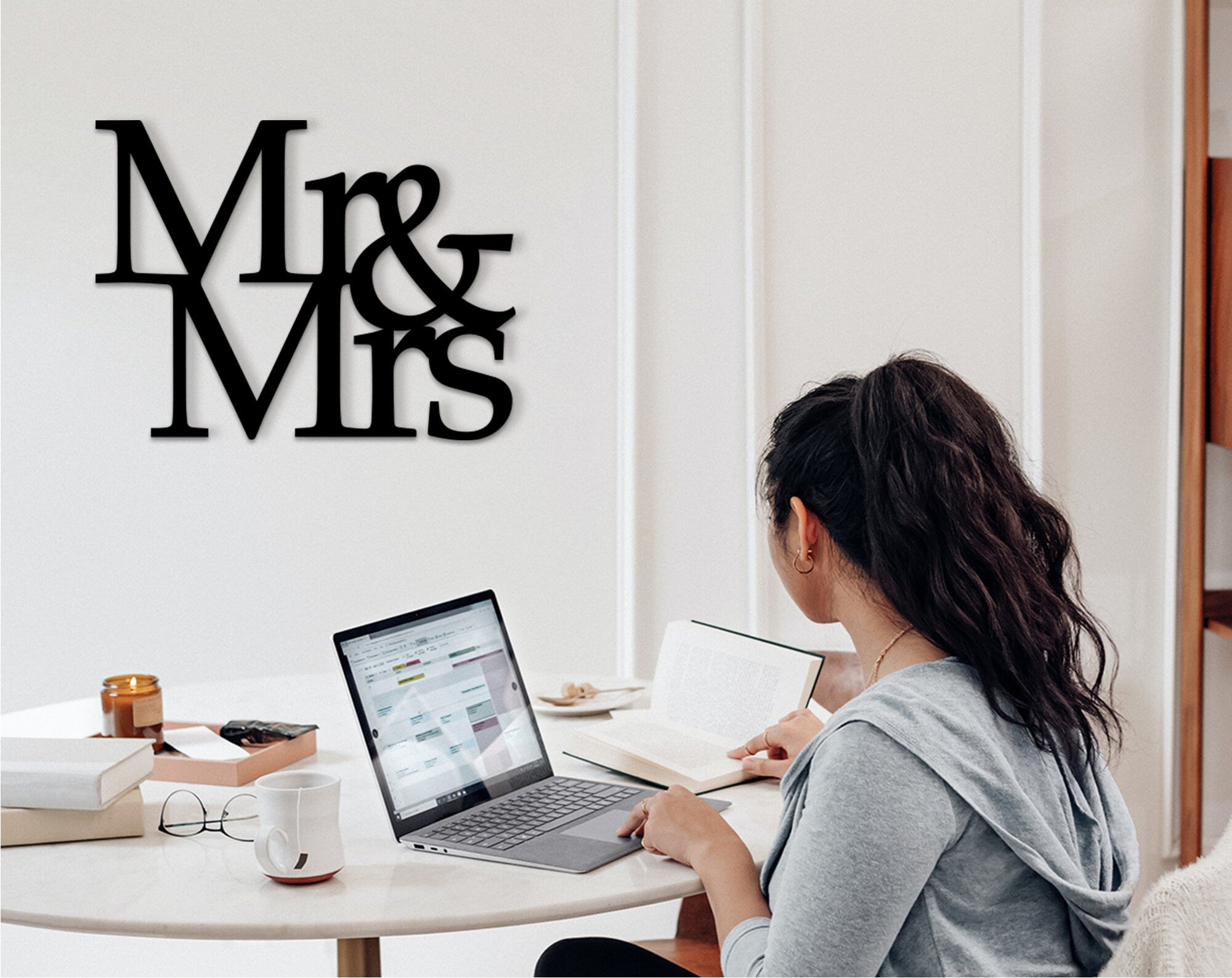 Custom Mr and Mrs Wooden Wedding Sign: Last Name Decor