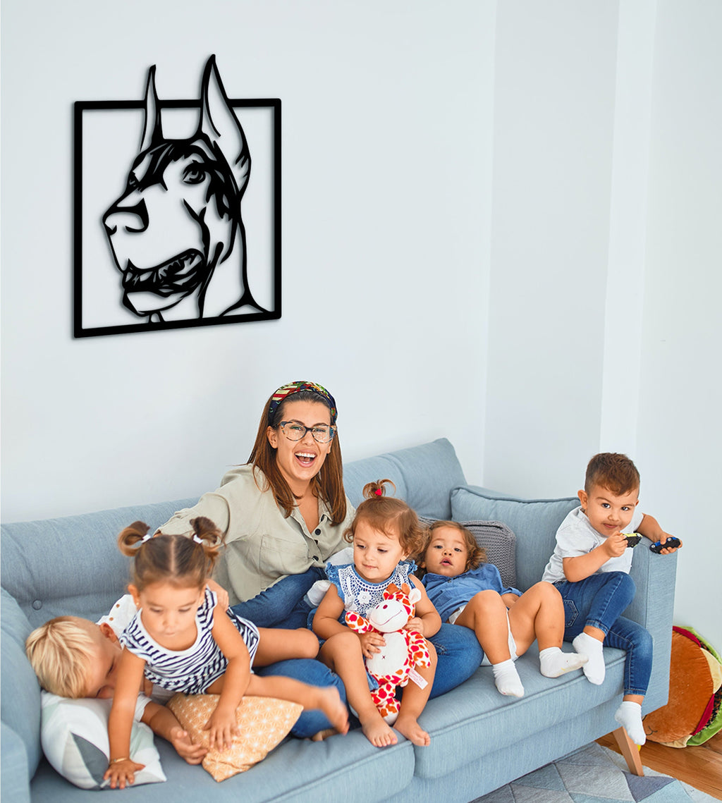 Laser Cut Doberman Wood Wall Art: Dog Lover Gift