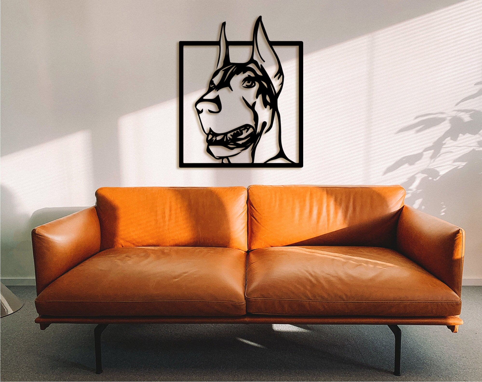 Laser Cut Doberman Wood Wall Art: Dog Lover Gift