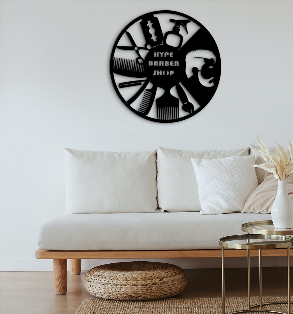 Custom Barber Shop Sign: 3D Wood Wall Decor