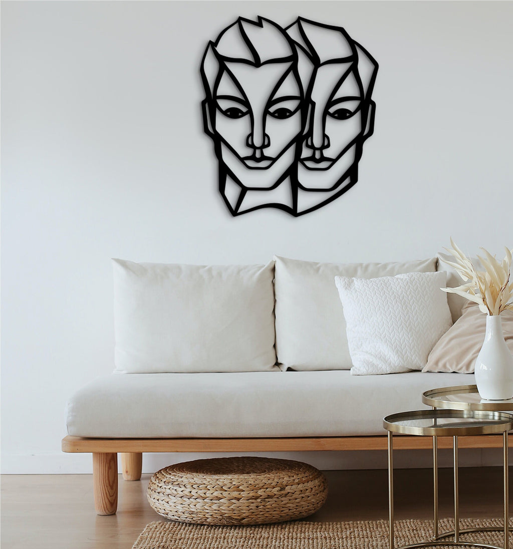 Abstract Geometric Wood Wall Art: Laser Cut Home Decor